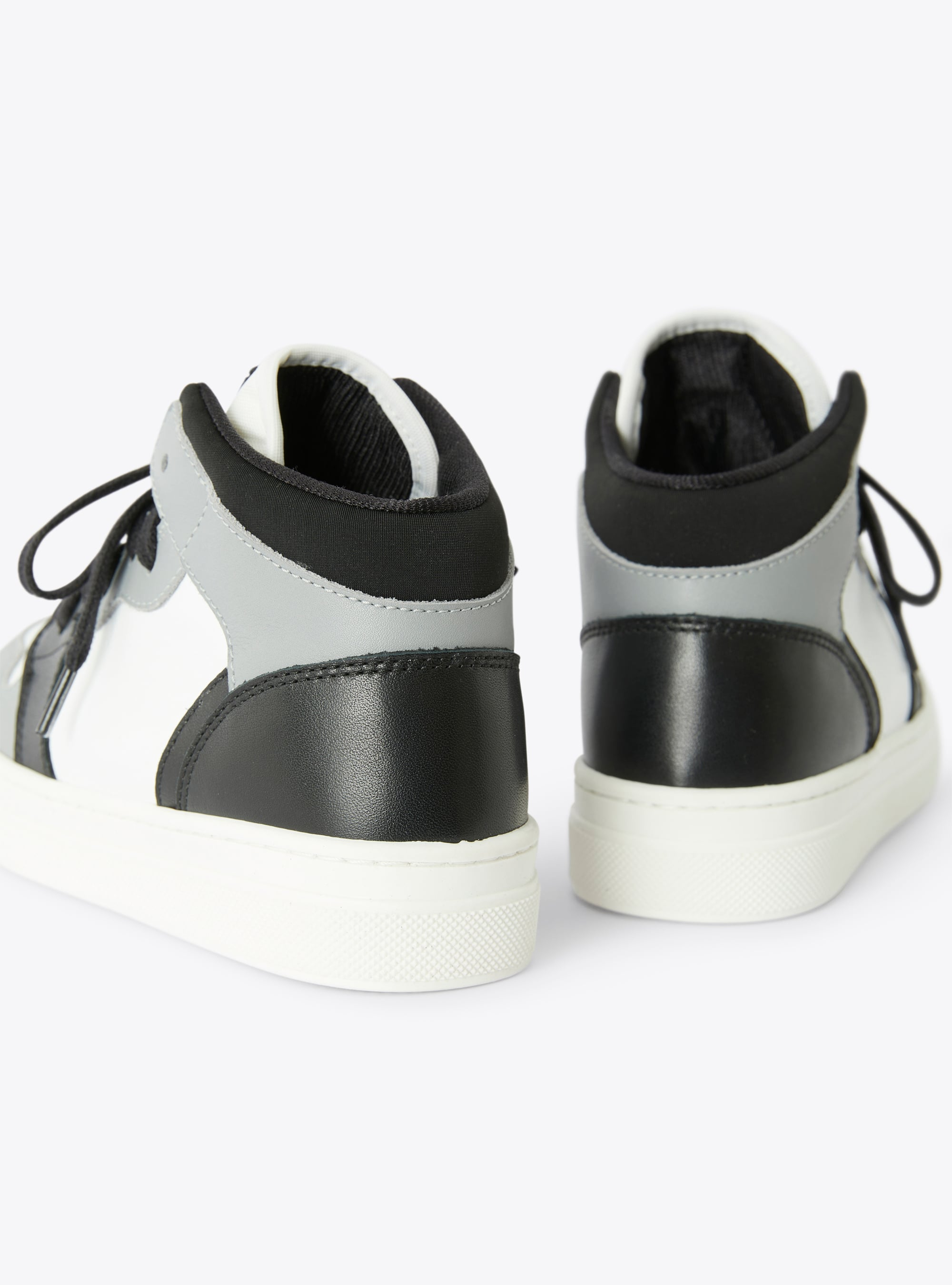 Two-tone high-top sneakers - White | Il Gufo