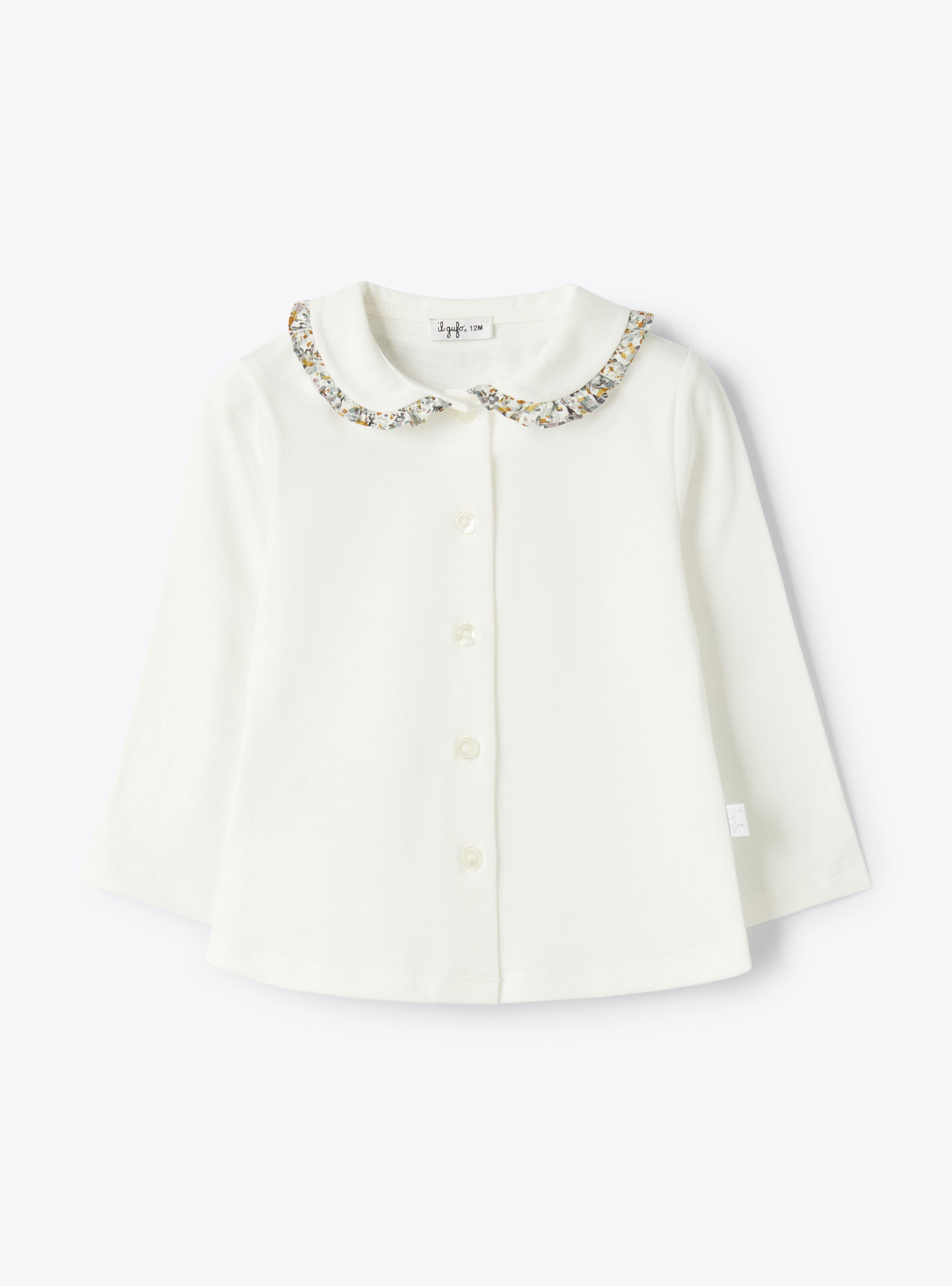 Liberty Fabric cotton jersey shirt - White | Il Gufo