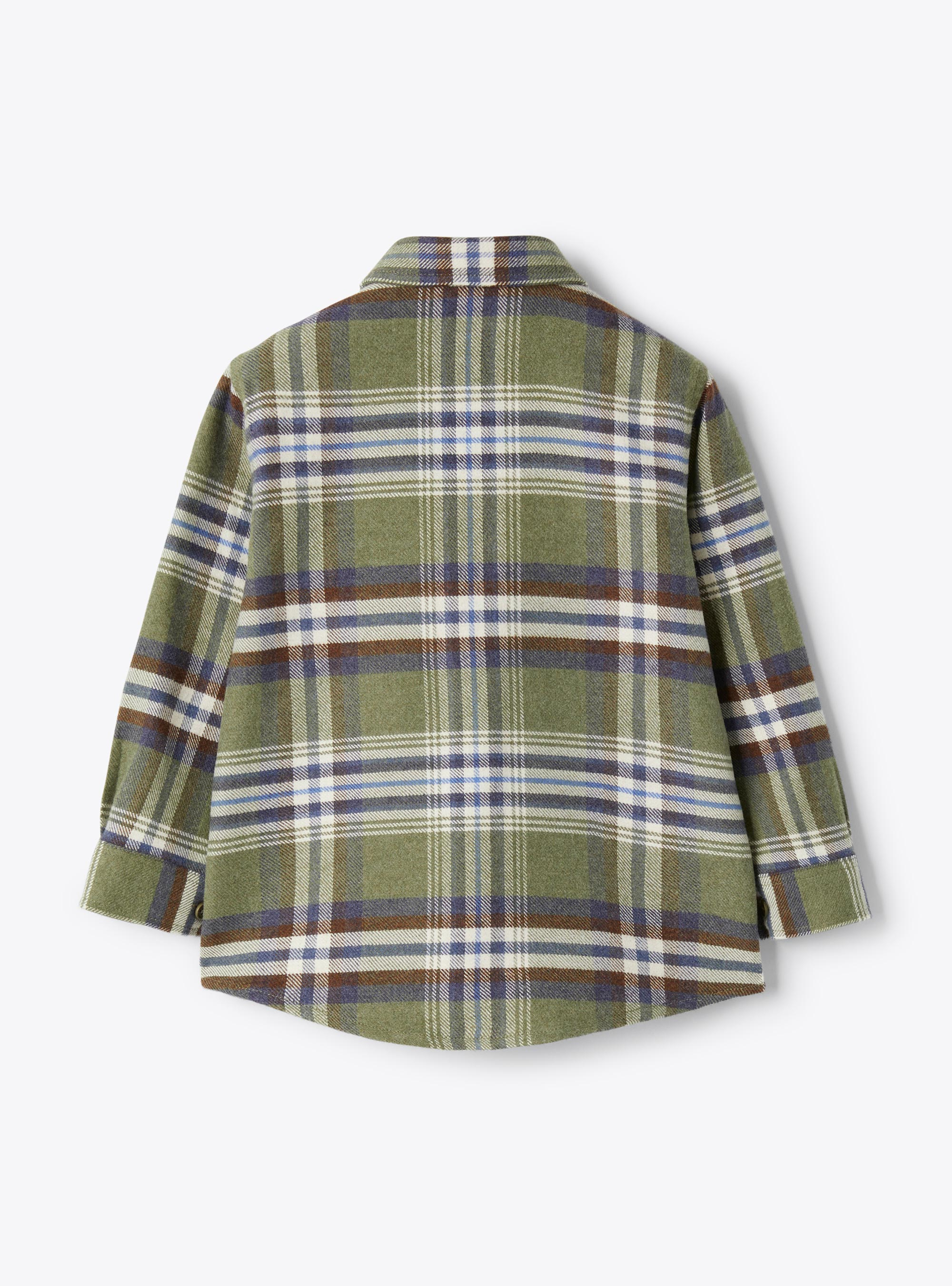 Chemise en flanelle motif check - Vert | Il Gufo