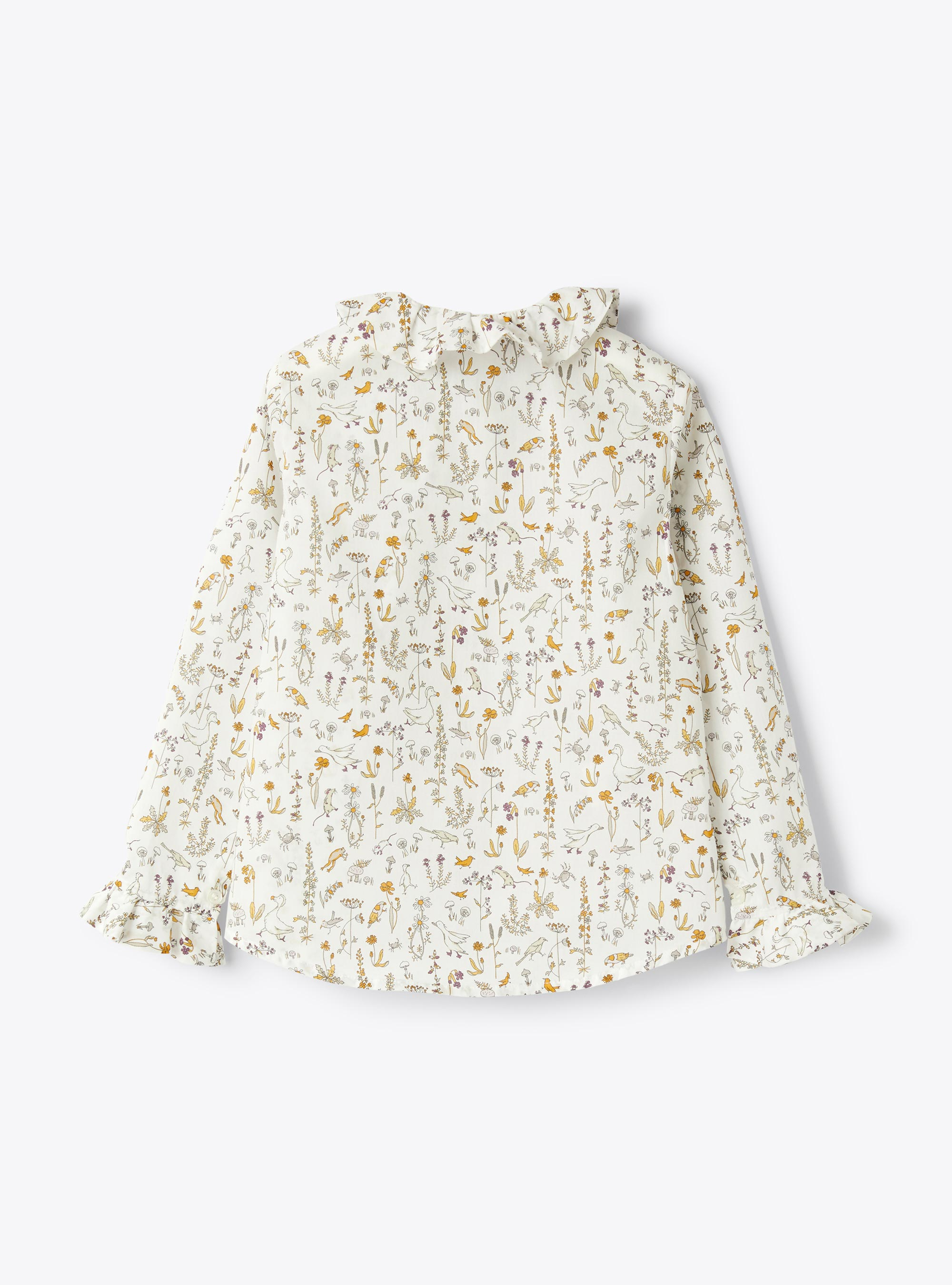 Chemise en Liberty Fabric - Blanc | Il Gufo