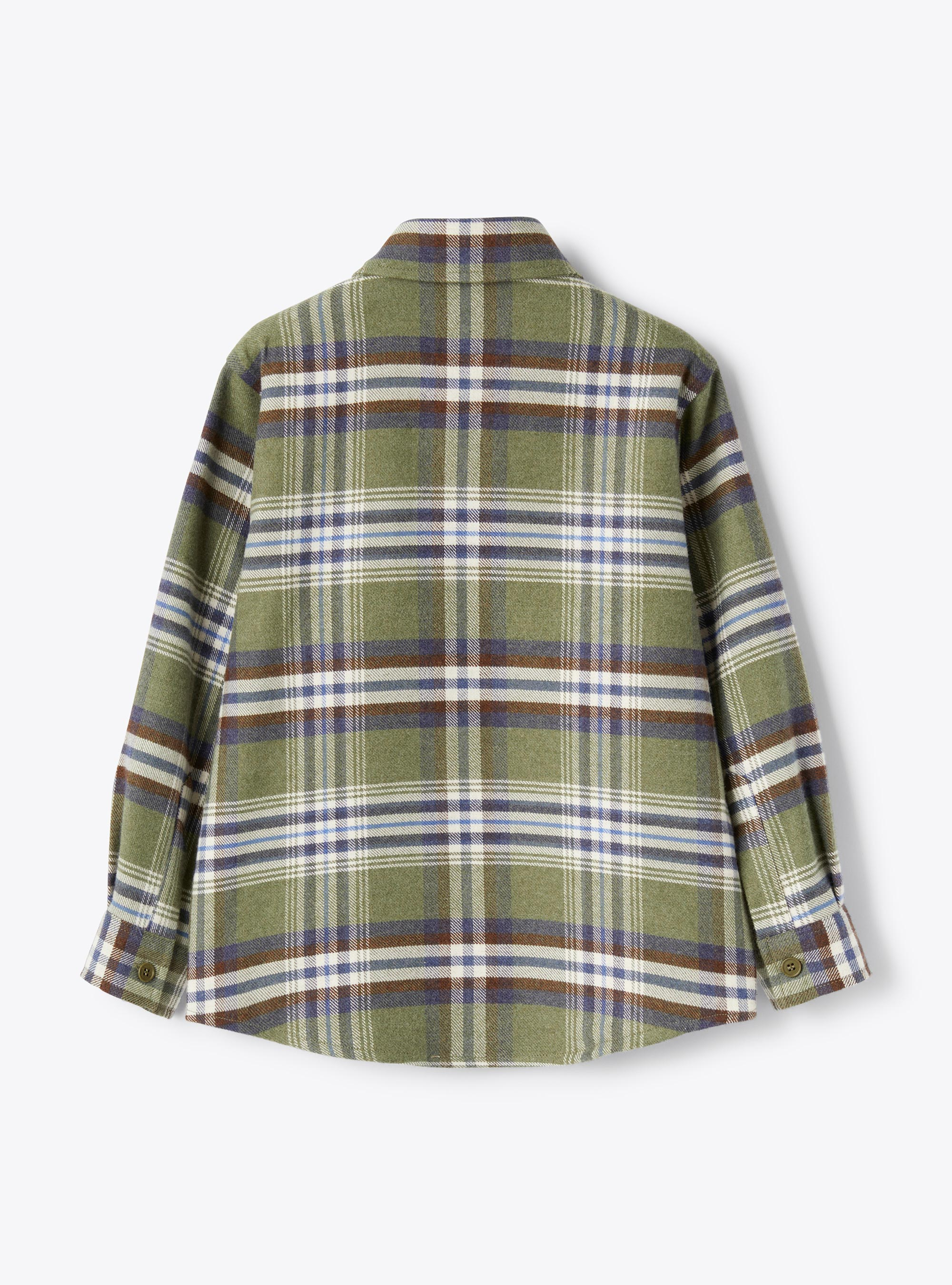 Chemise en flanelle de coton - Vert | Il Gufo