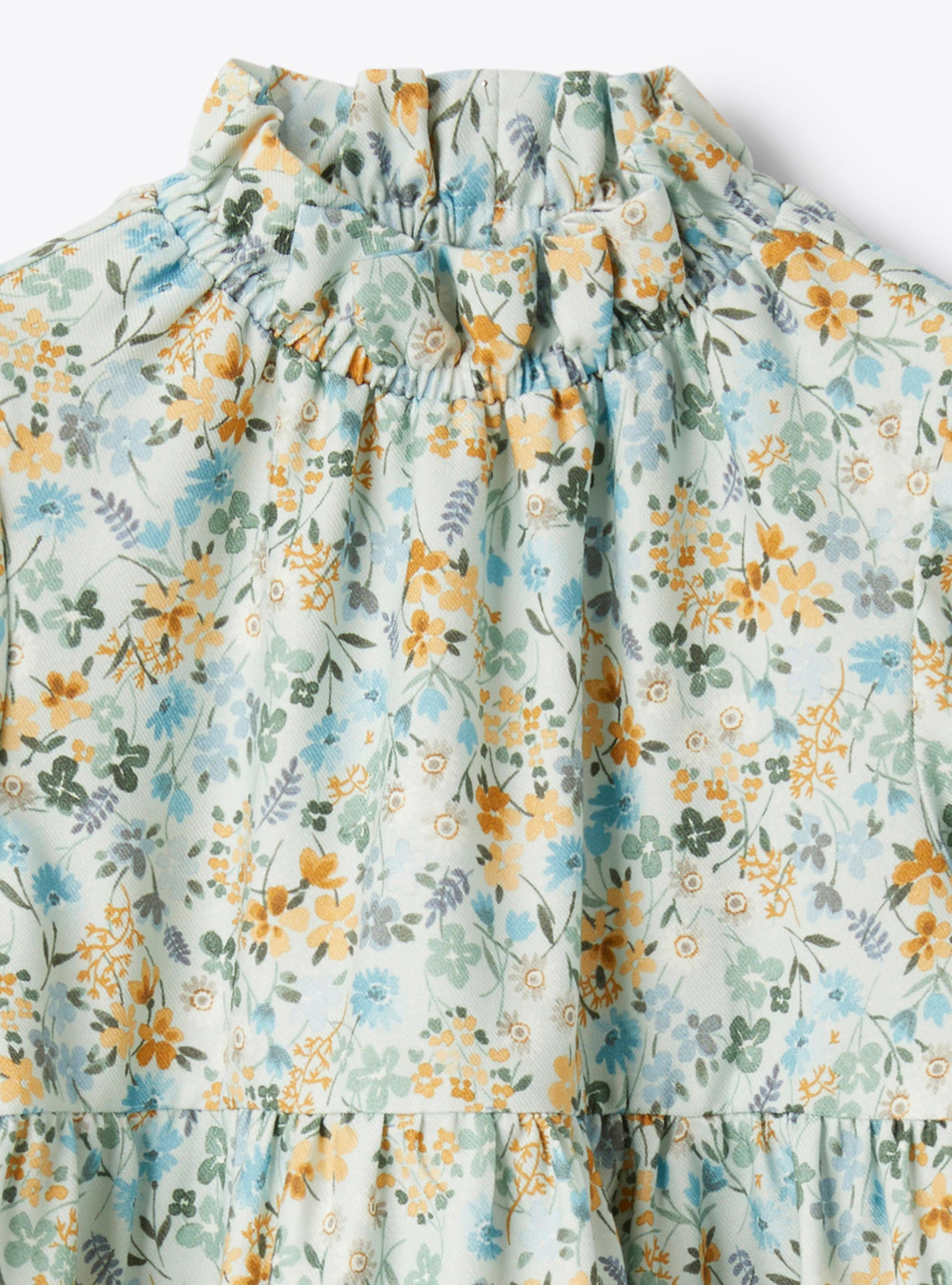 Chemise à imprimé floral - Bleu clair | Il Gufo