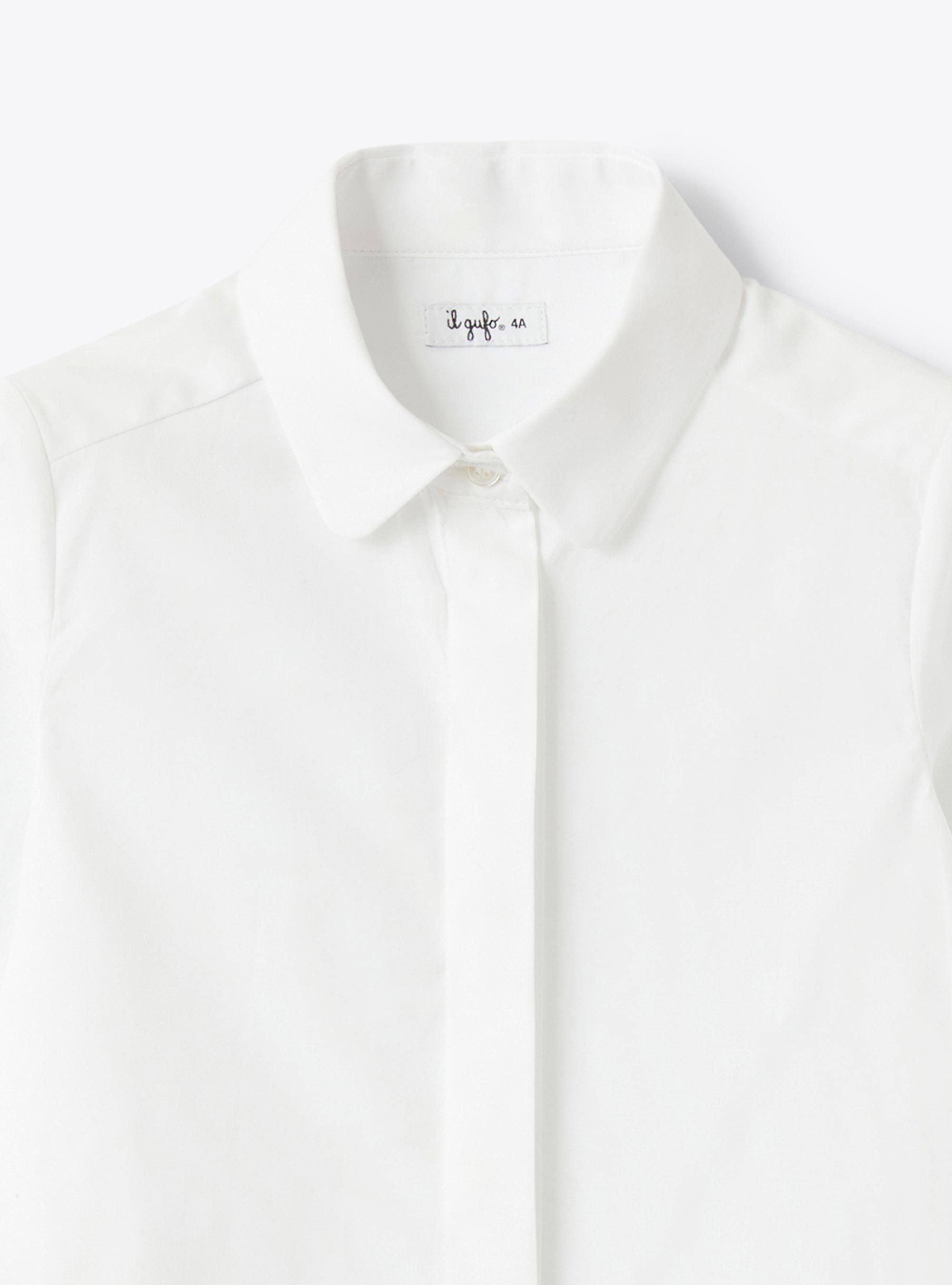 Cotton poplin shirt - White | Il Gufo