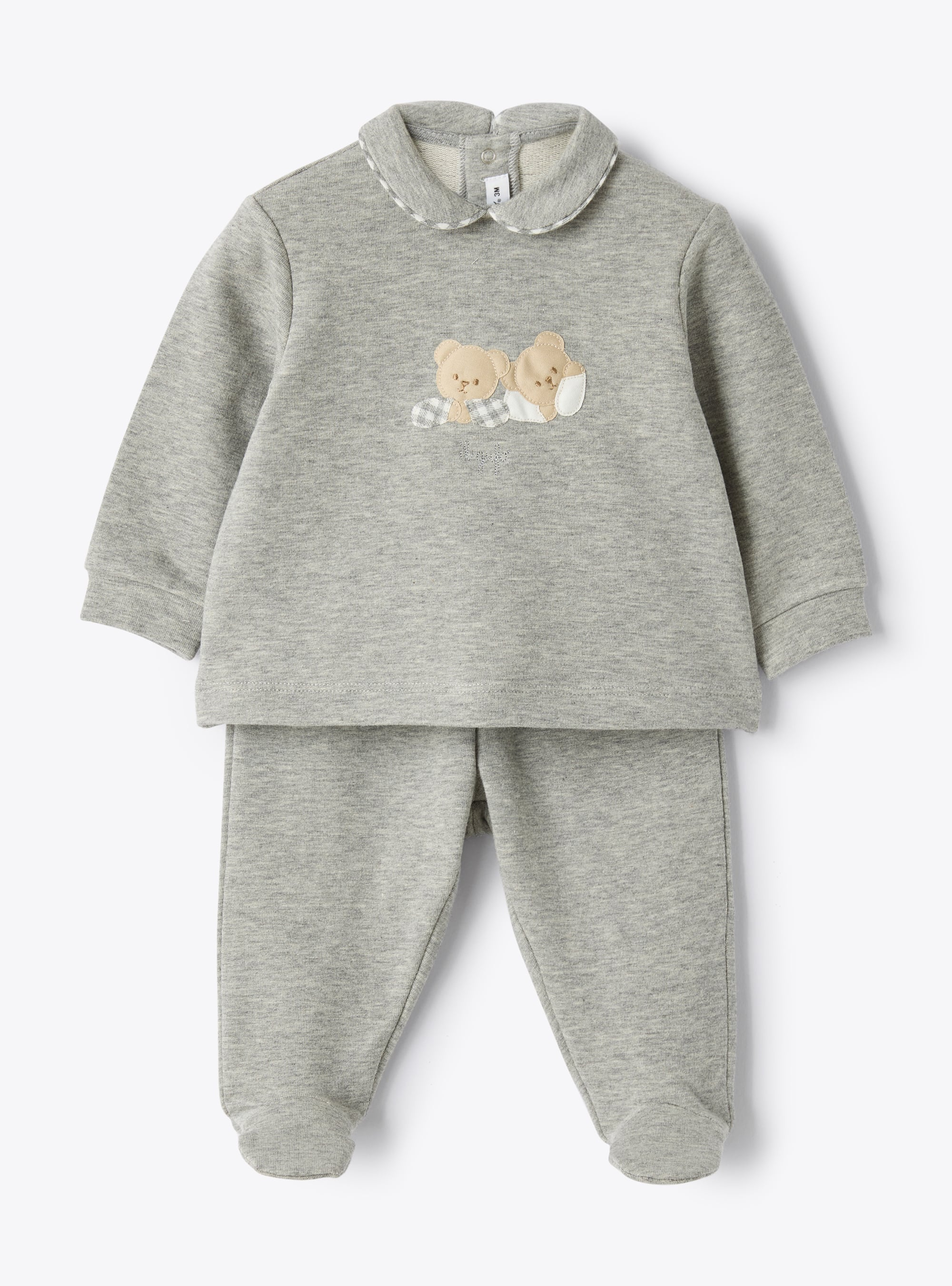 Two-piece cotton stretch fleece set - Two-piece sets - Il Gufo