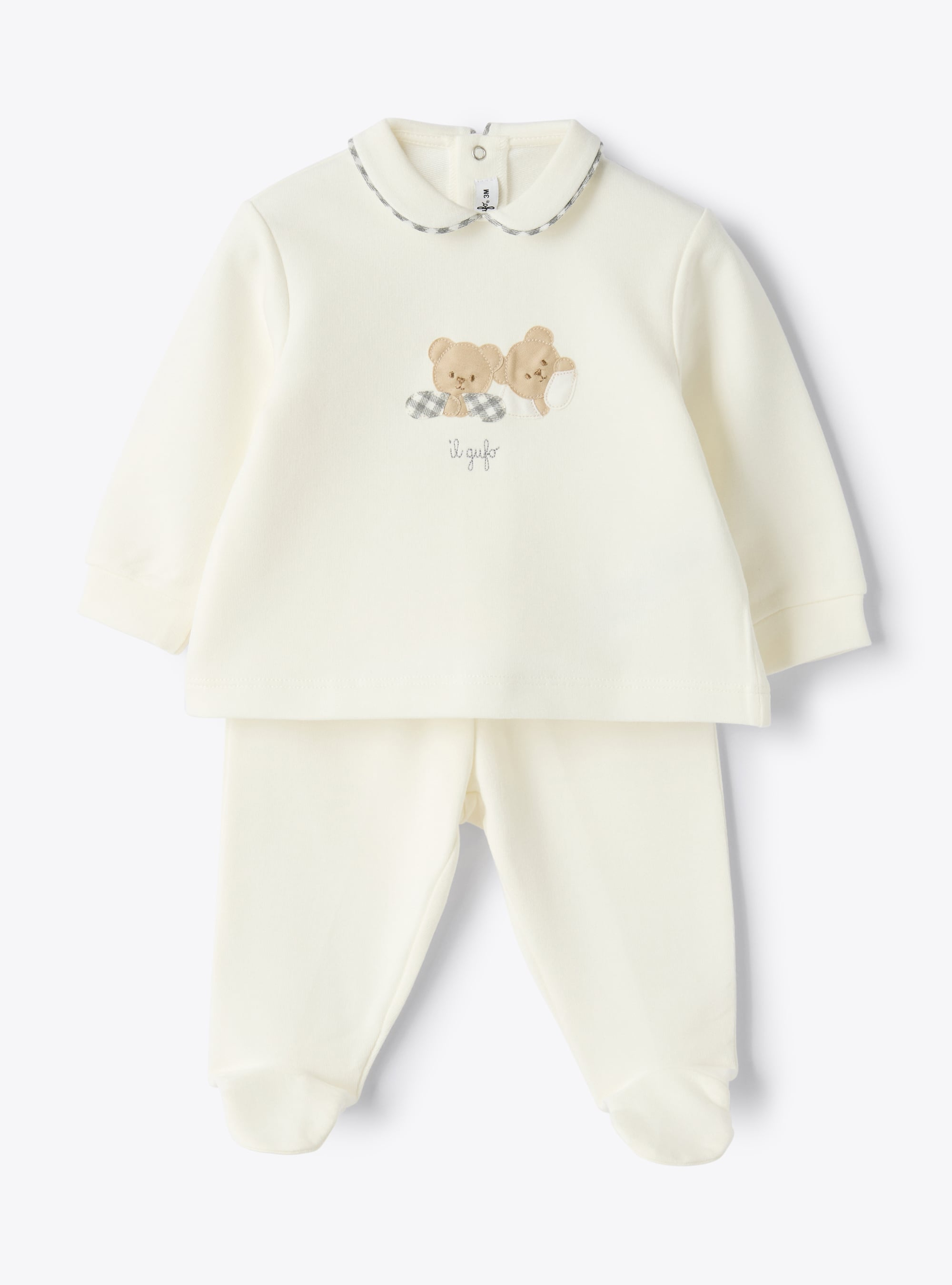 Two-piece cotton stretch fleece set - Two-piece sets - Il Gufo