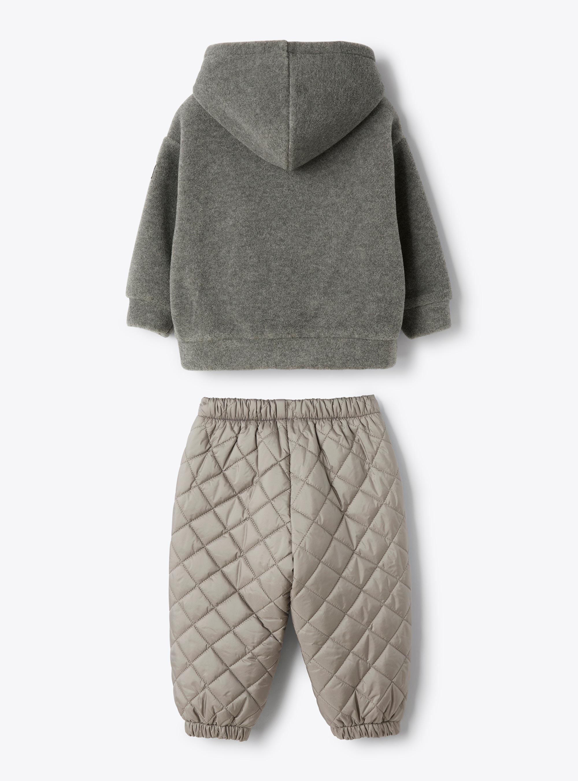 Fleece and nylon set - Grey | Il Gufo