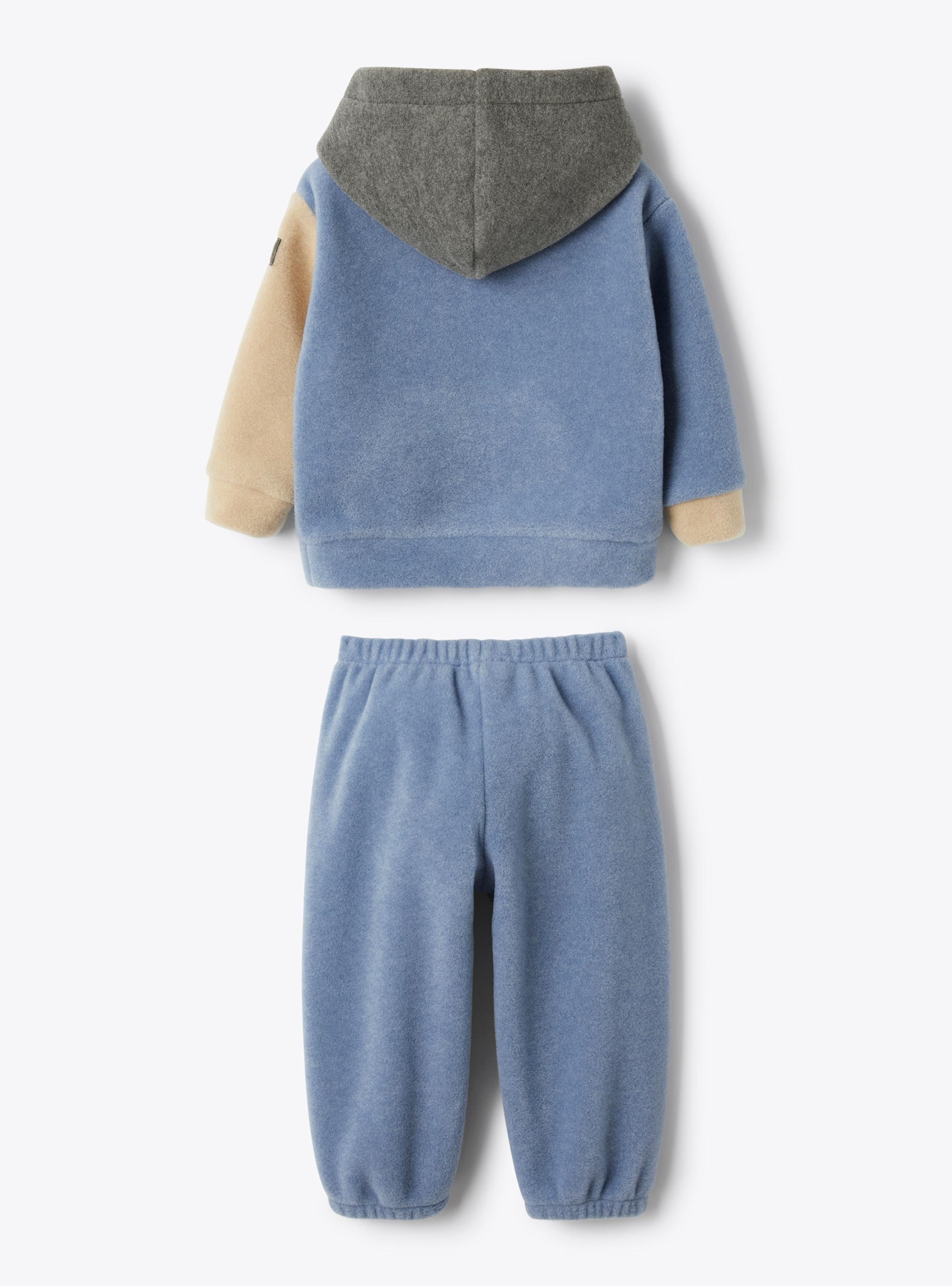 Color-block fleece set - Grey | Il Gufo