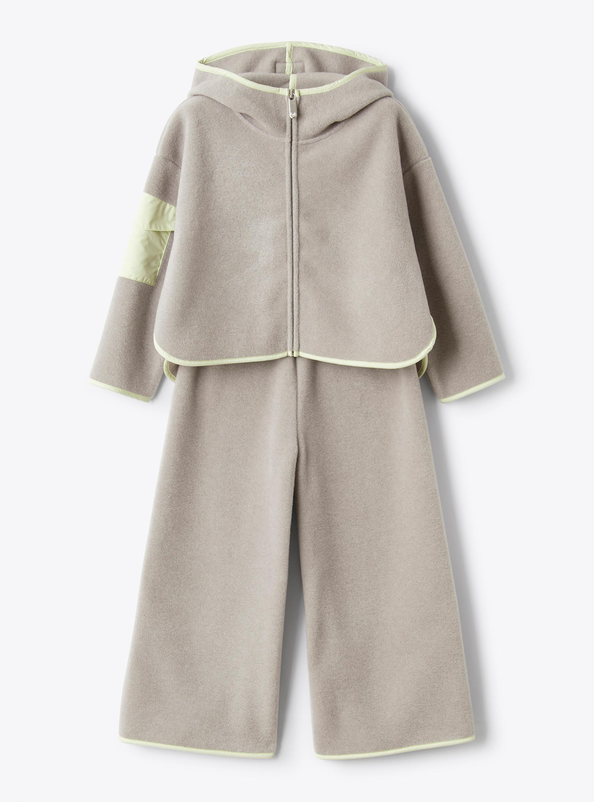 Hooded fleece set - Grey | Il Gufo