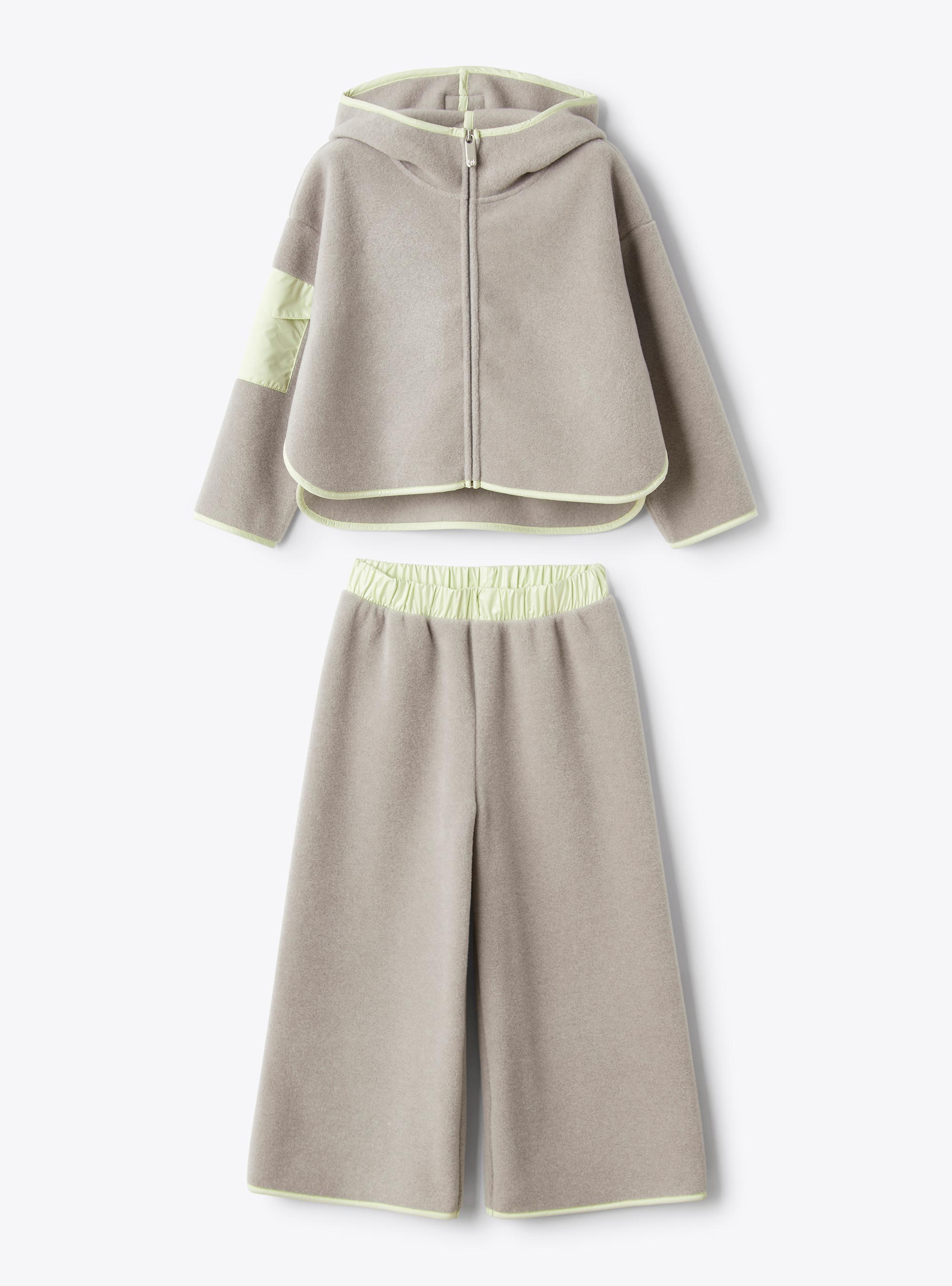 Hooded fleece set - Grey | Il Gufo