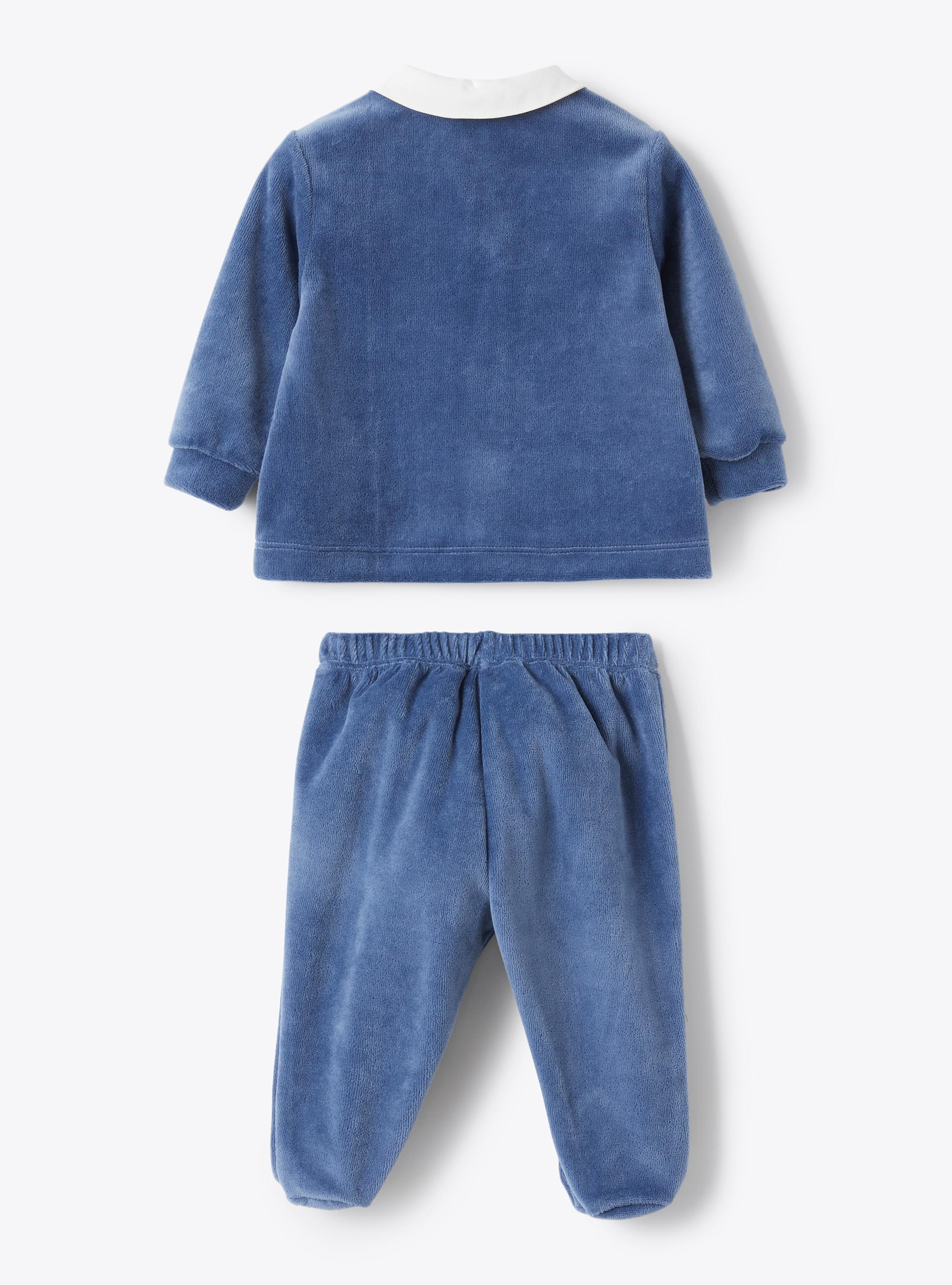 Two-piece chenille set - Blue | Il Gufo