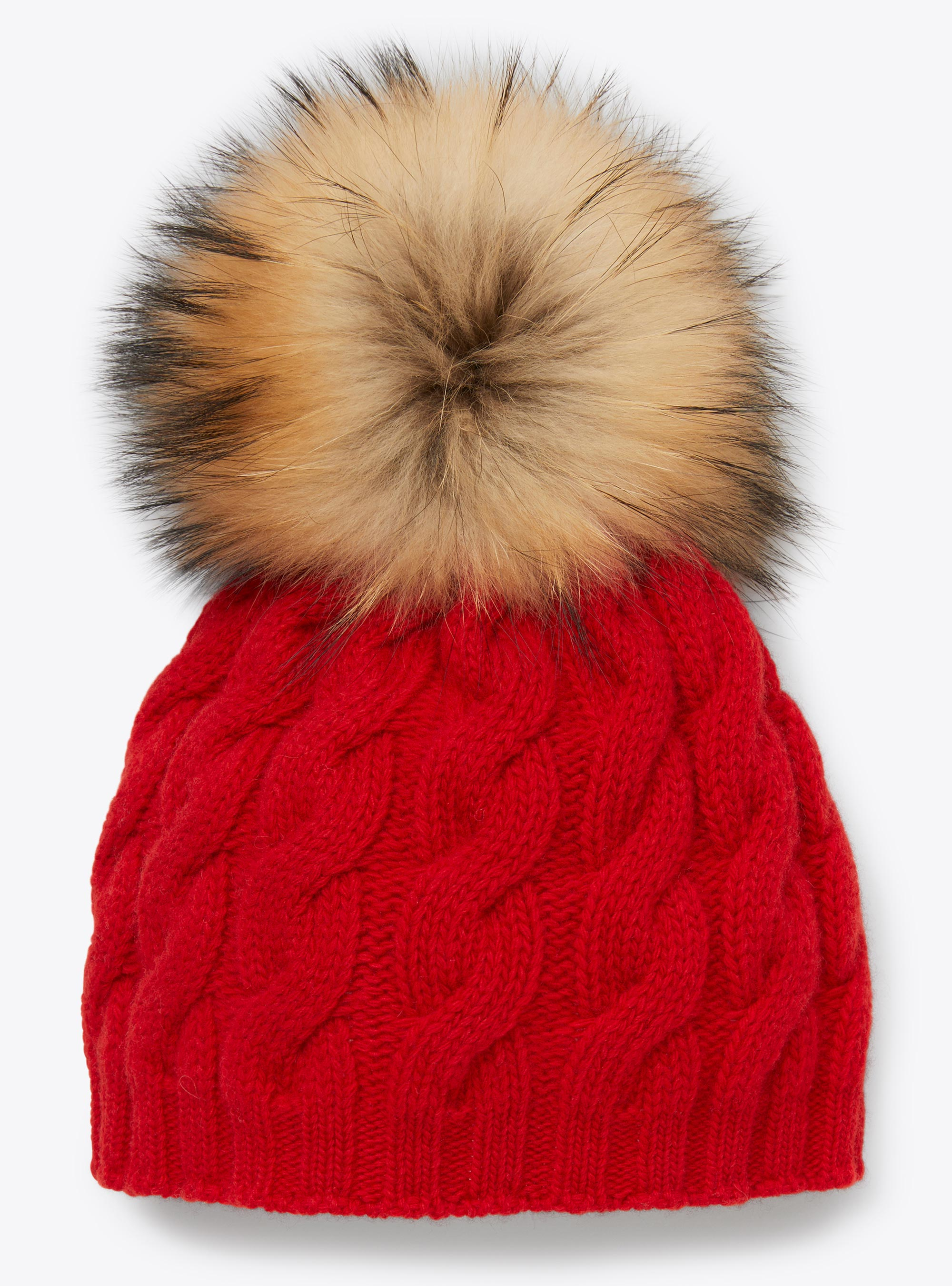 Wool beanie with pompom - Red | Il Gufo