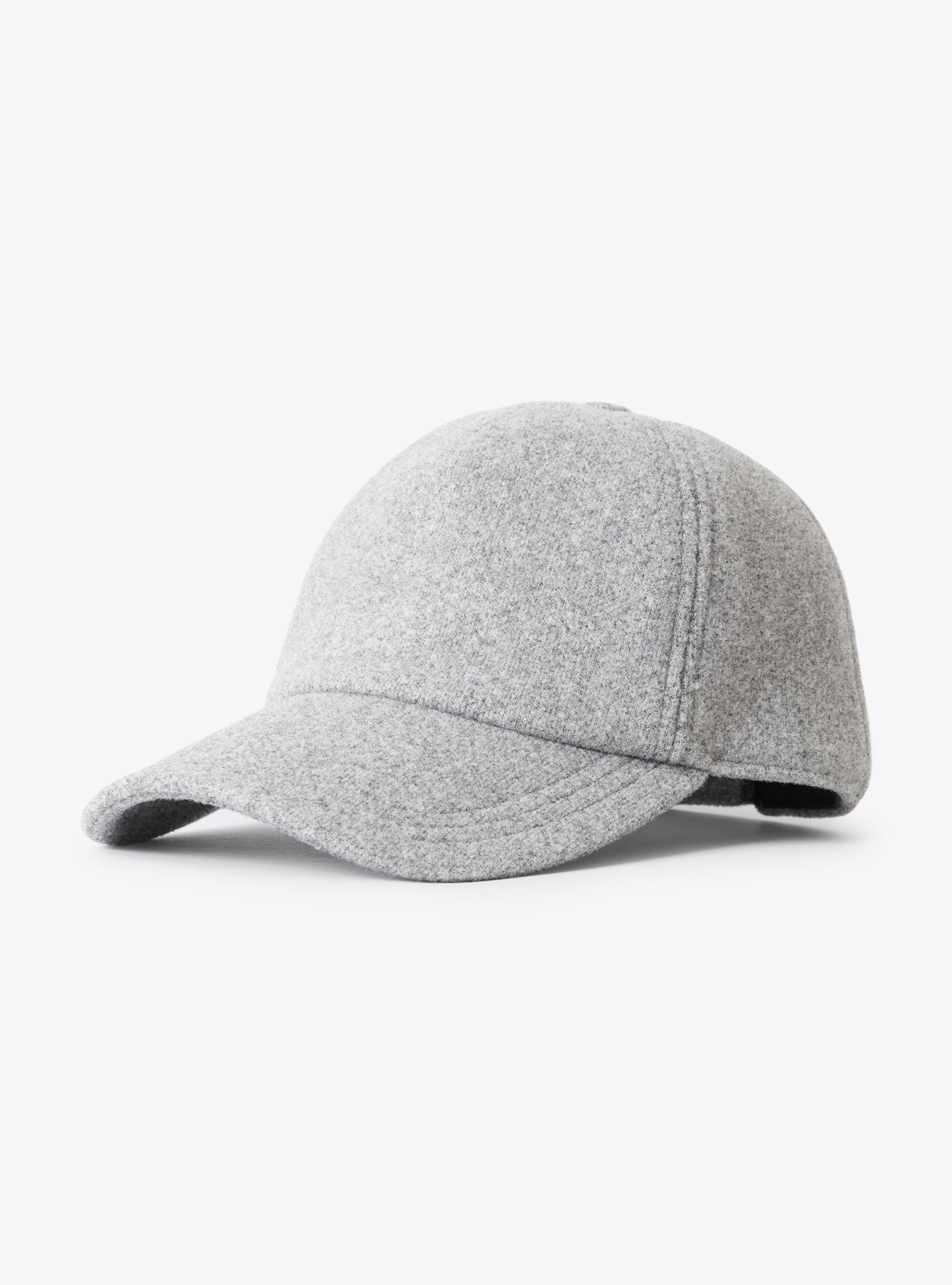 Cappello con visiera in tecno panno - Grigio | Il Gufo