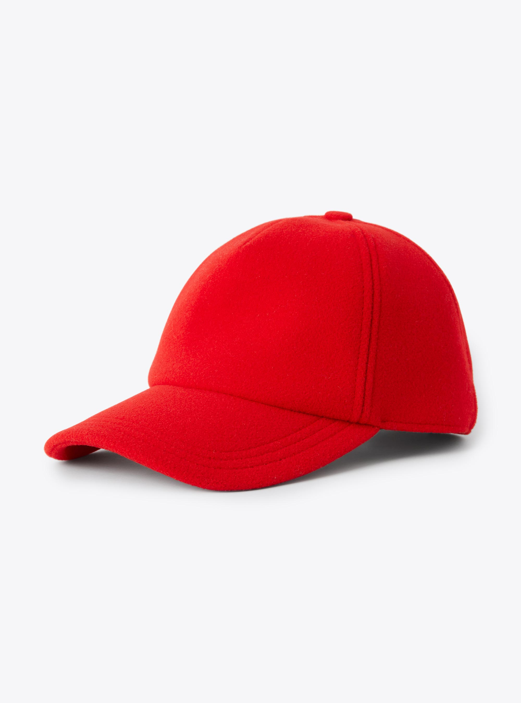 Cappello con visiera in tecno panno - Rosso | Il Gufo