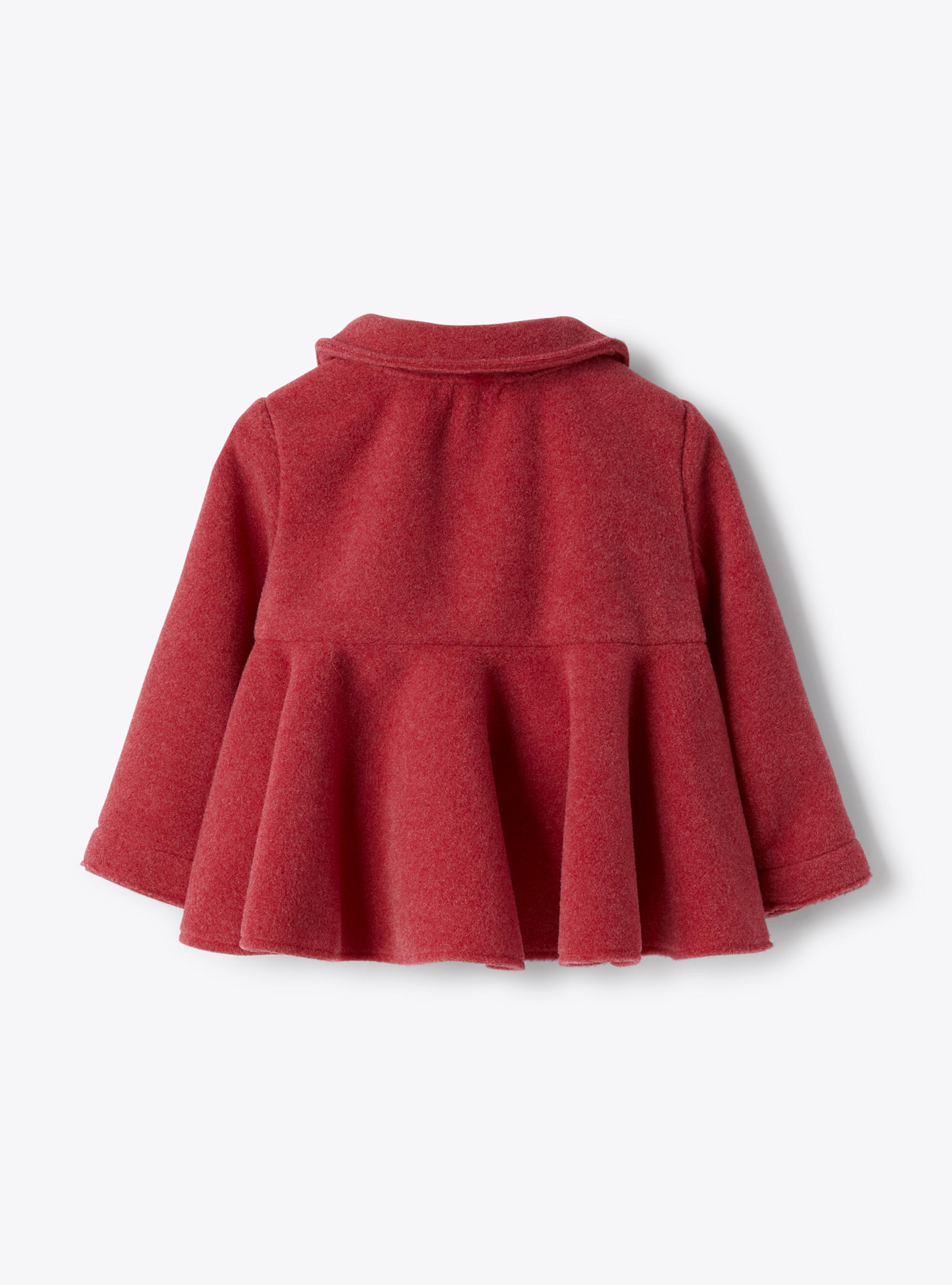 Fleece jacket with ruffle - Red | Il Gufo