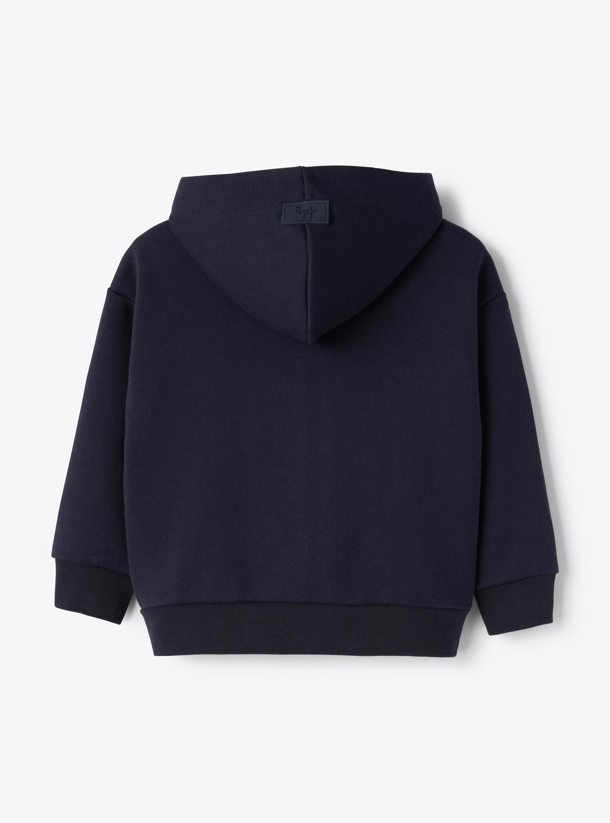 Cotton hoodie sweatshirt - Blue | Il Gufo