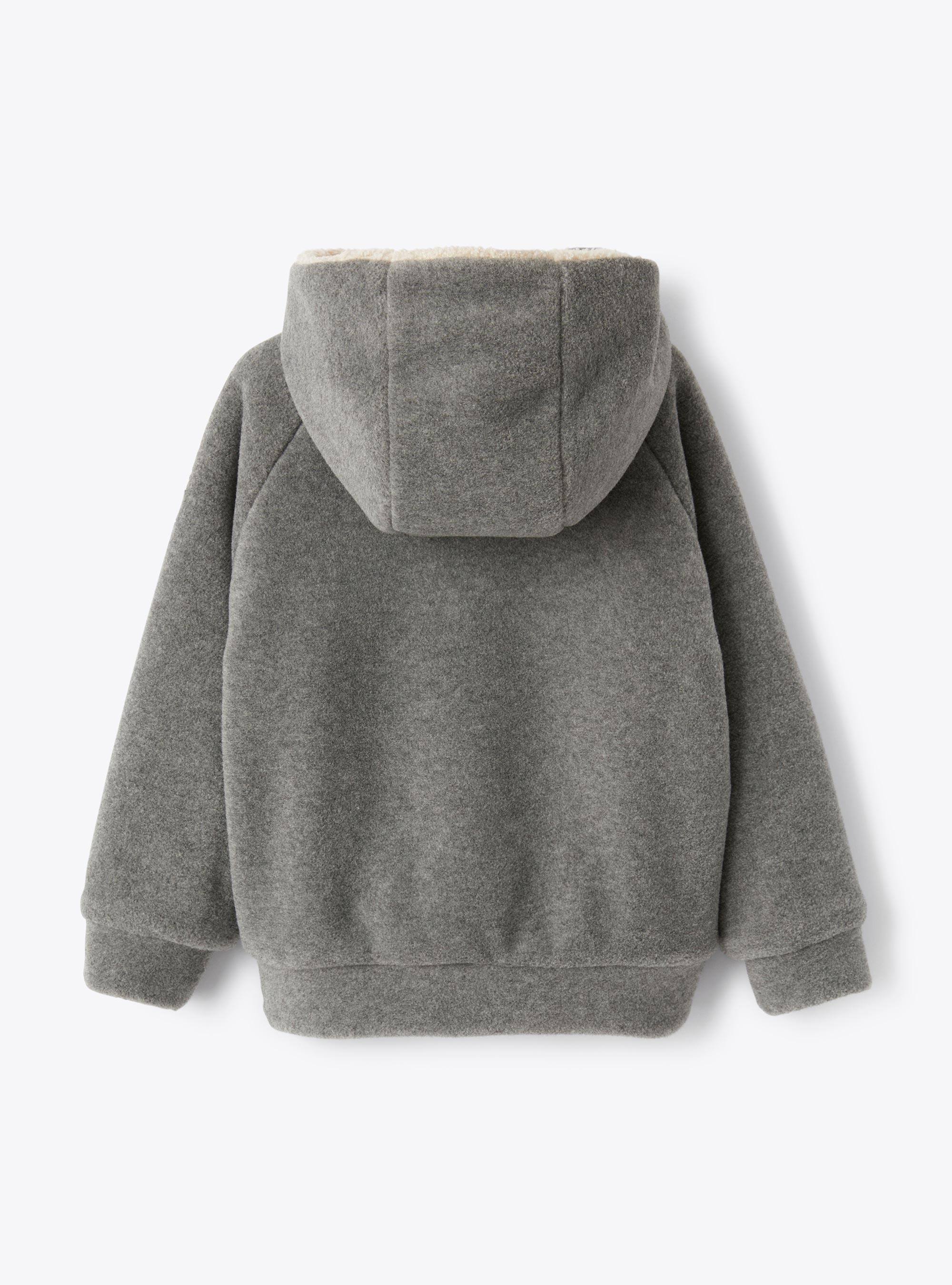 Reversible fleece jacket - Grey | Il Gufo