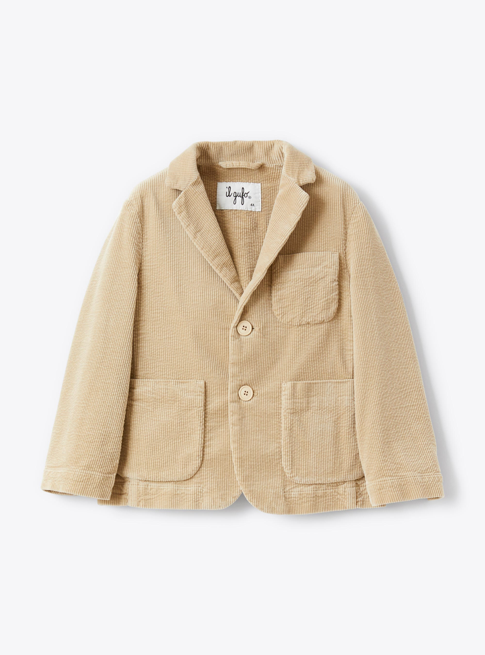 Blazer en velours côtelé - Beige | Il Gufo