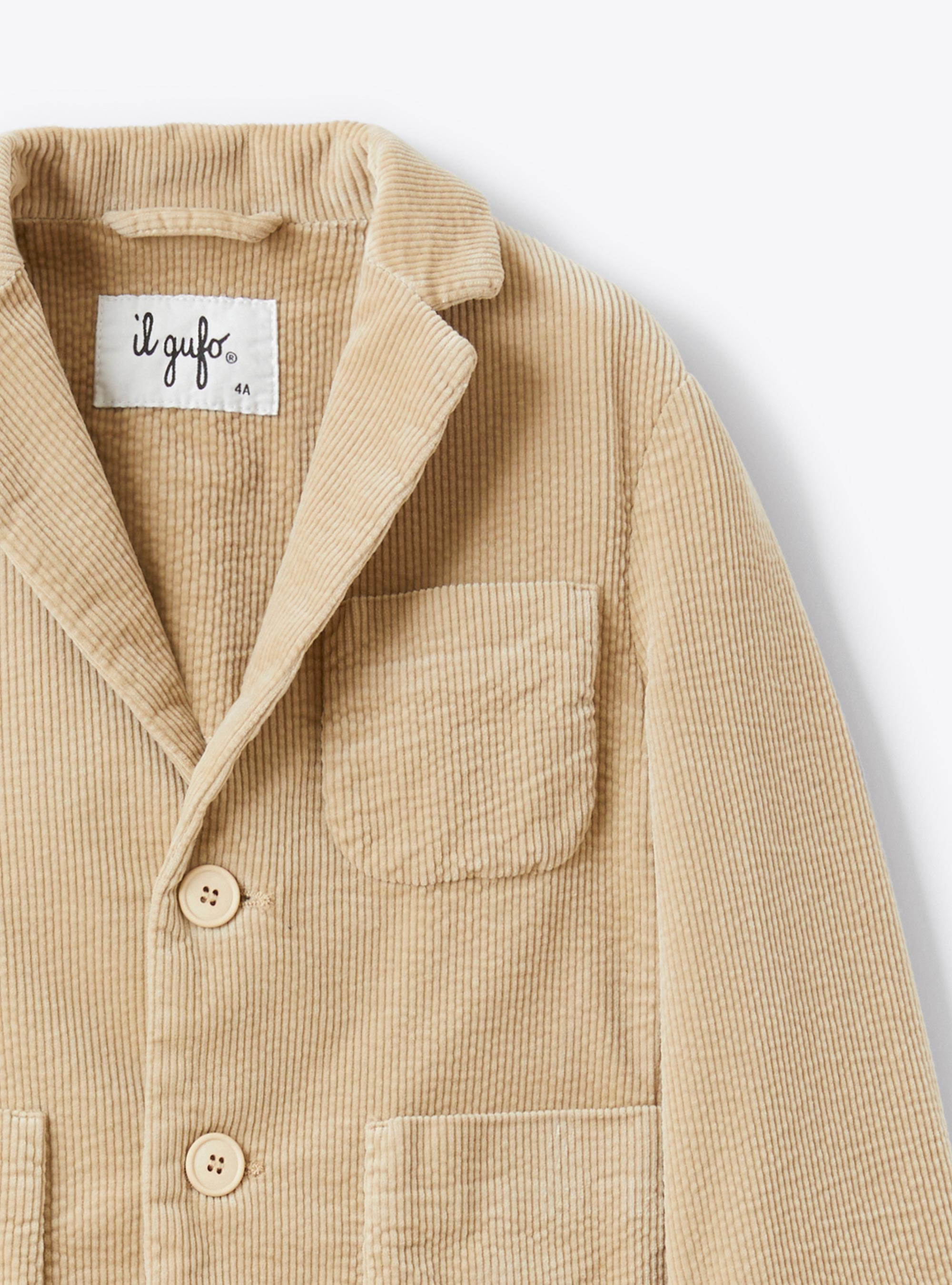 Corduroy blazer - Beige | Il Gufo