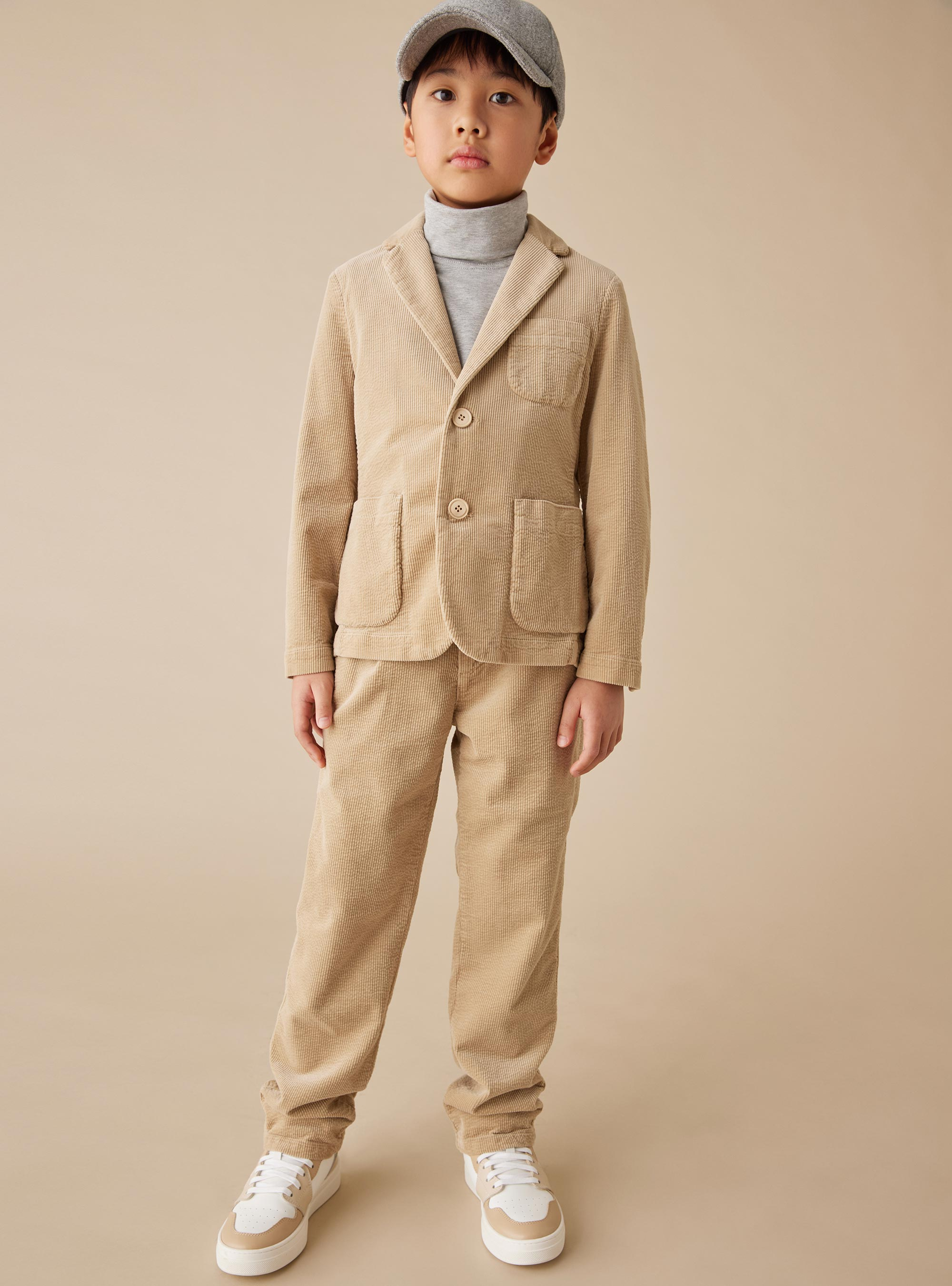 Corduroy blazer - Beige | Il Gufo