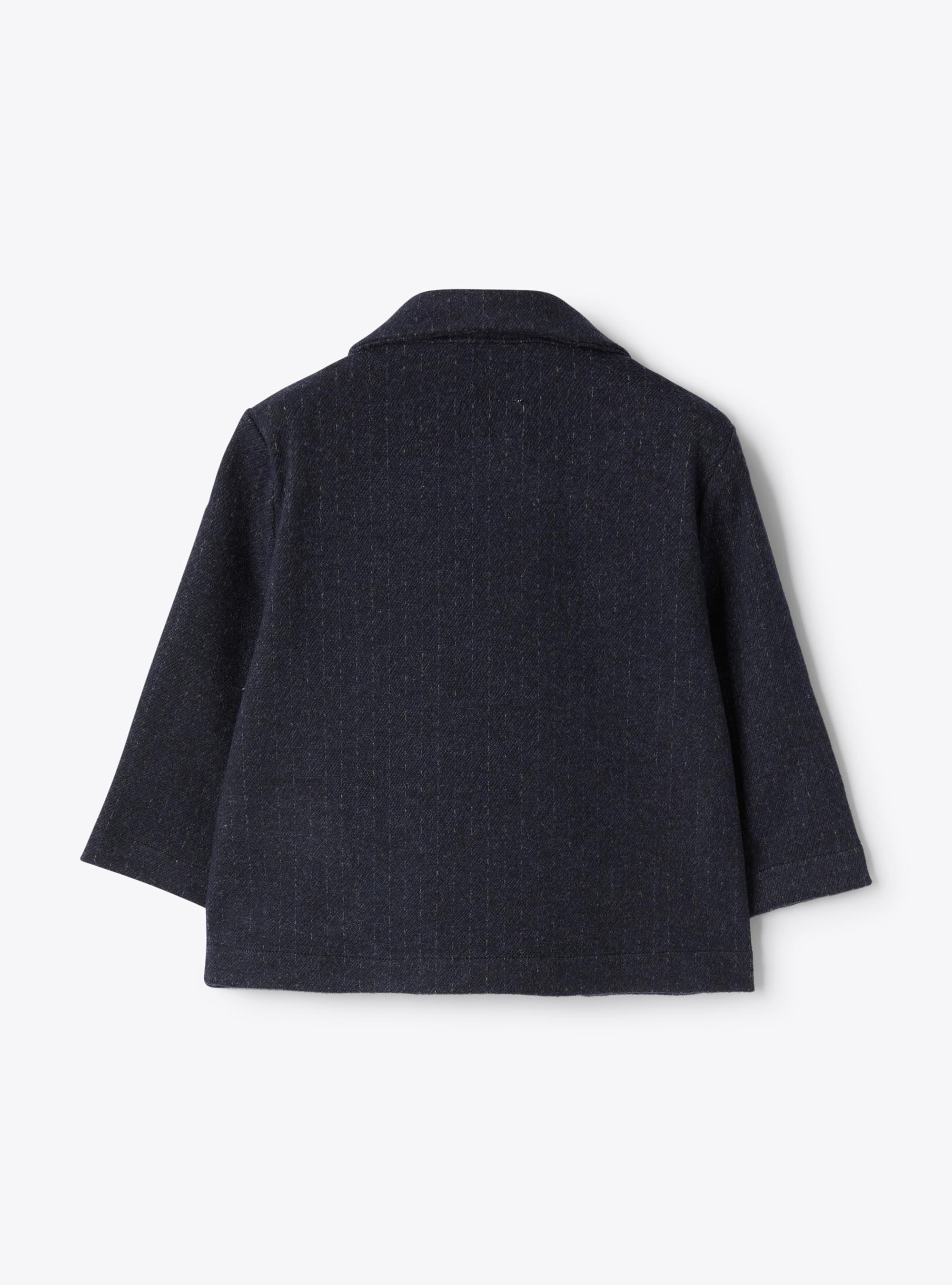 Sweat blazer with pinstripe pattern - Blue | Il Gufo