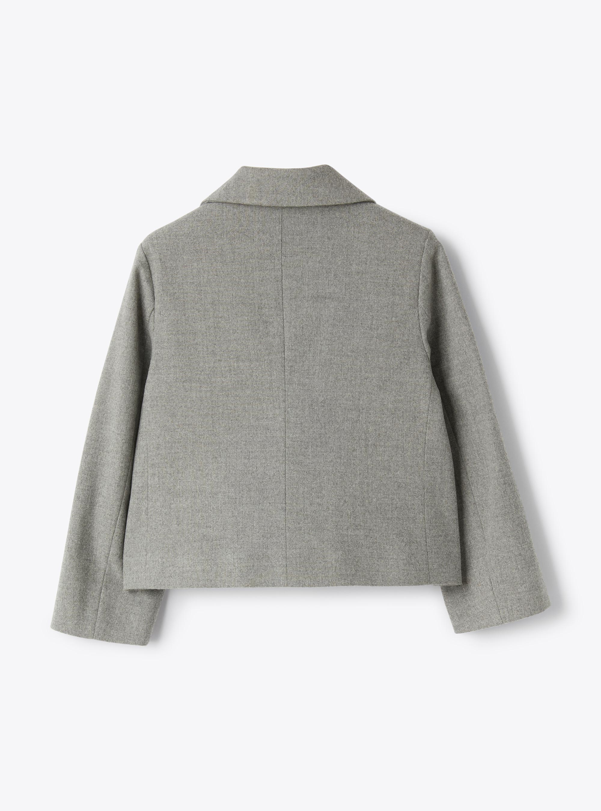 Double-breasted blazer in techno-wool - Grey | Il Gufo