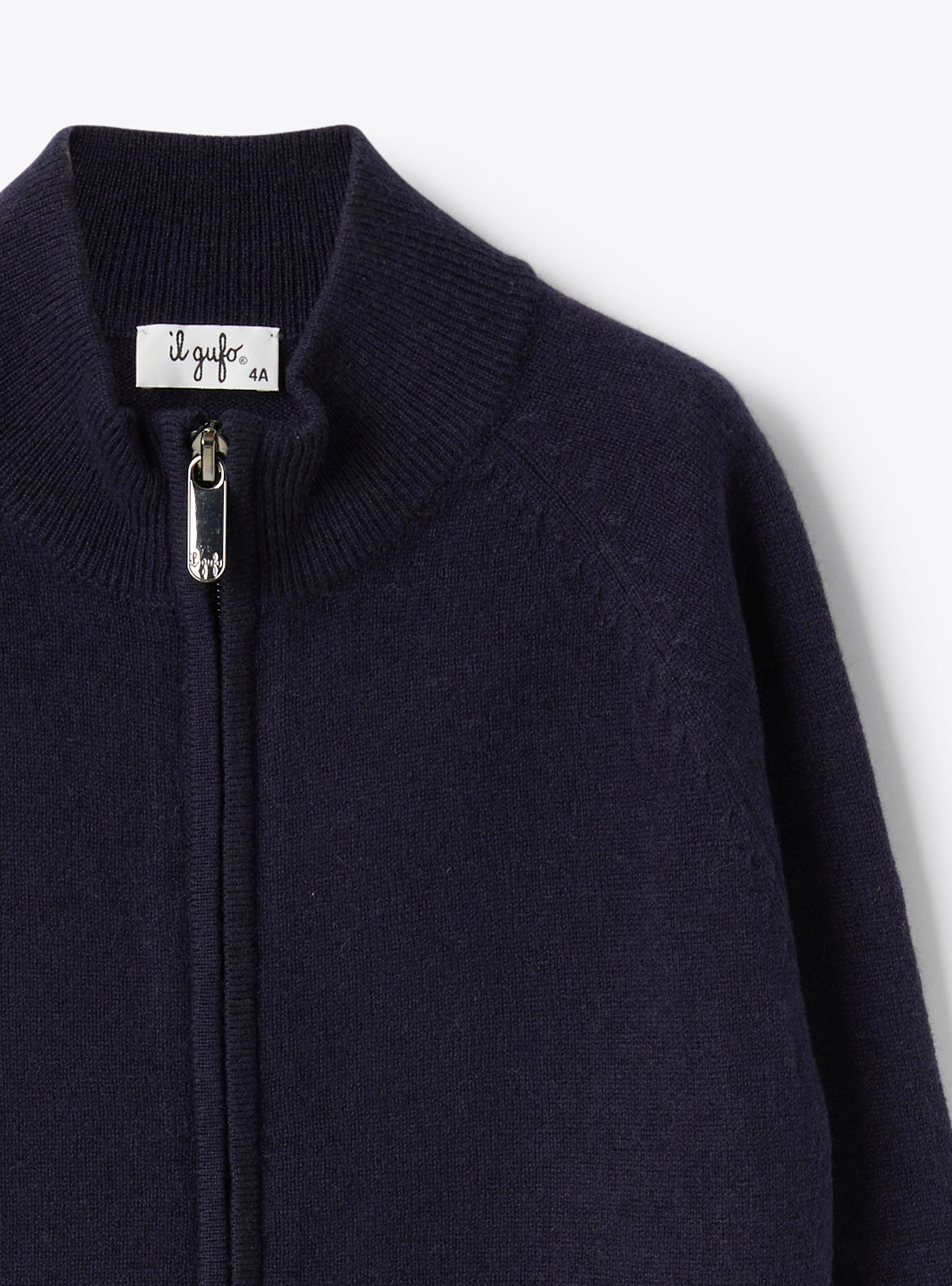 Cardigan in cashmere - Blu | Il Gufo