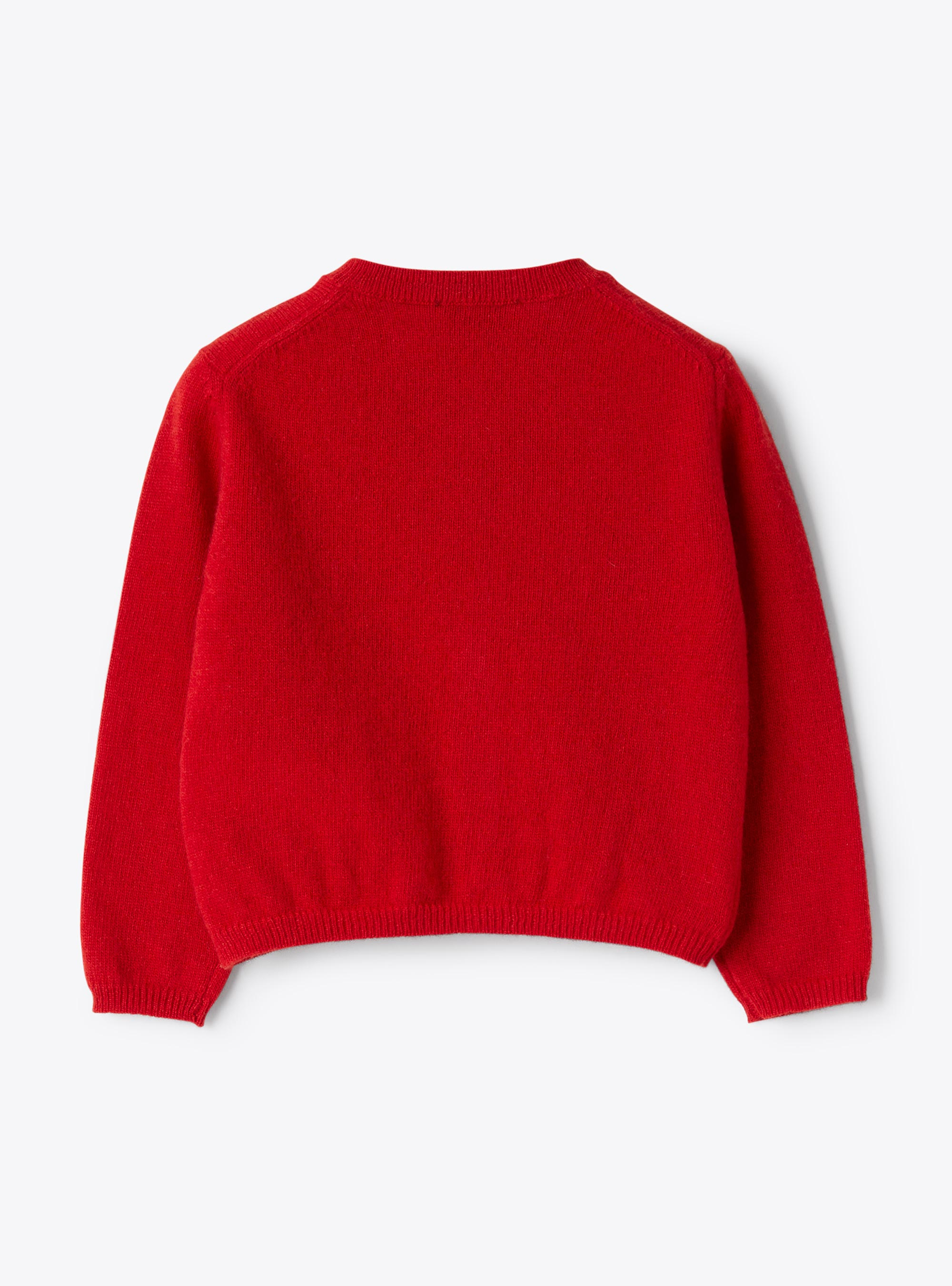 Cardigan in lana - Rosso | Il Gufo