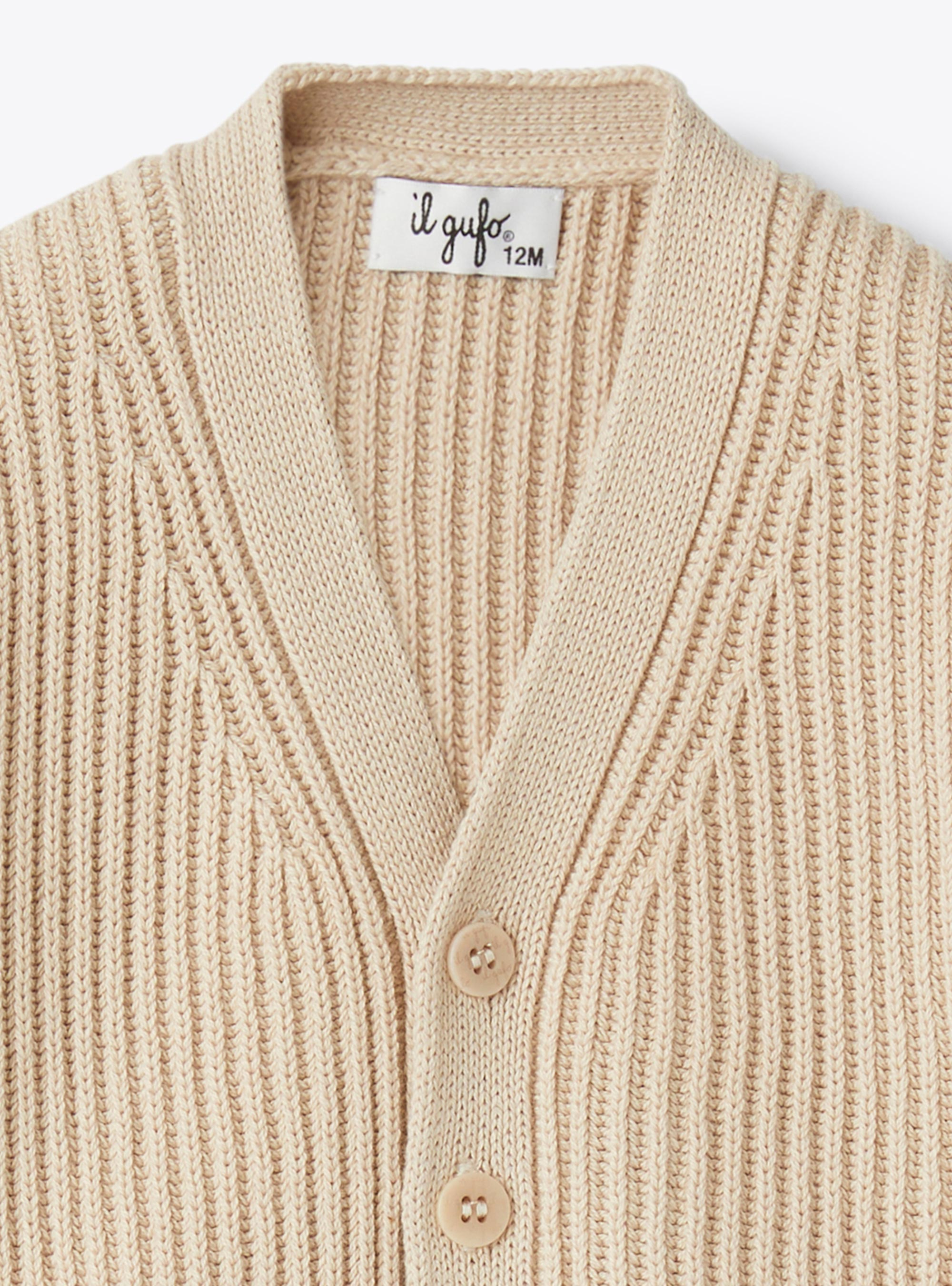 Bio-Baumwollcardigan - Beige | Il Gufo