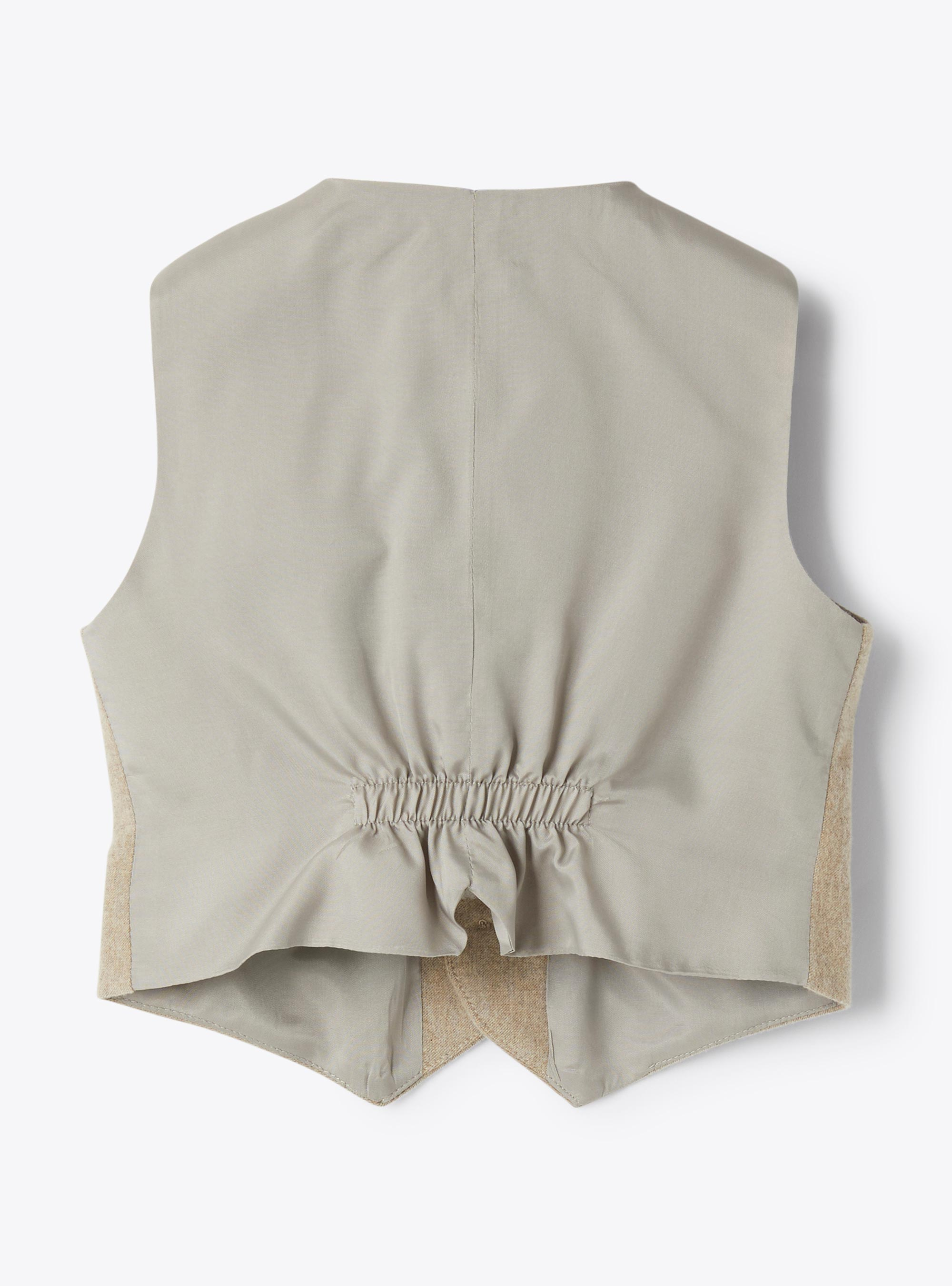 techno-wool vest - Brown | Il Gufo