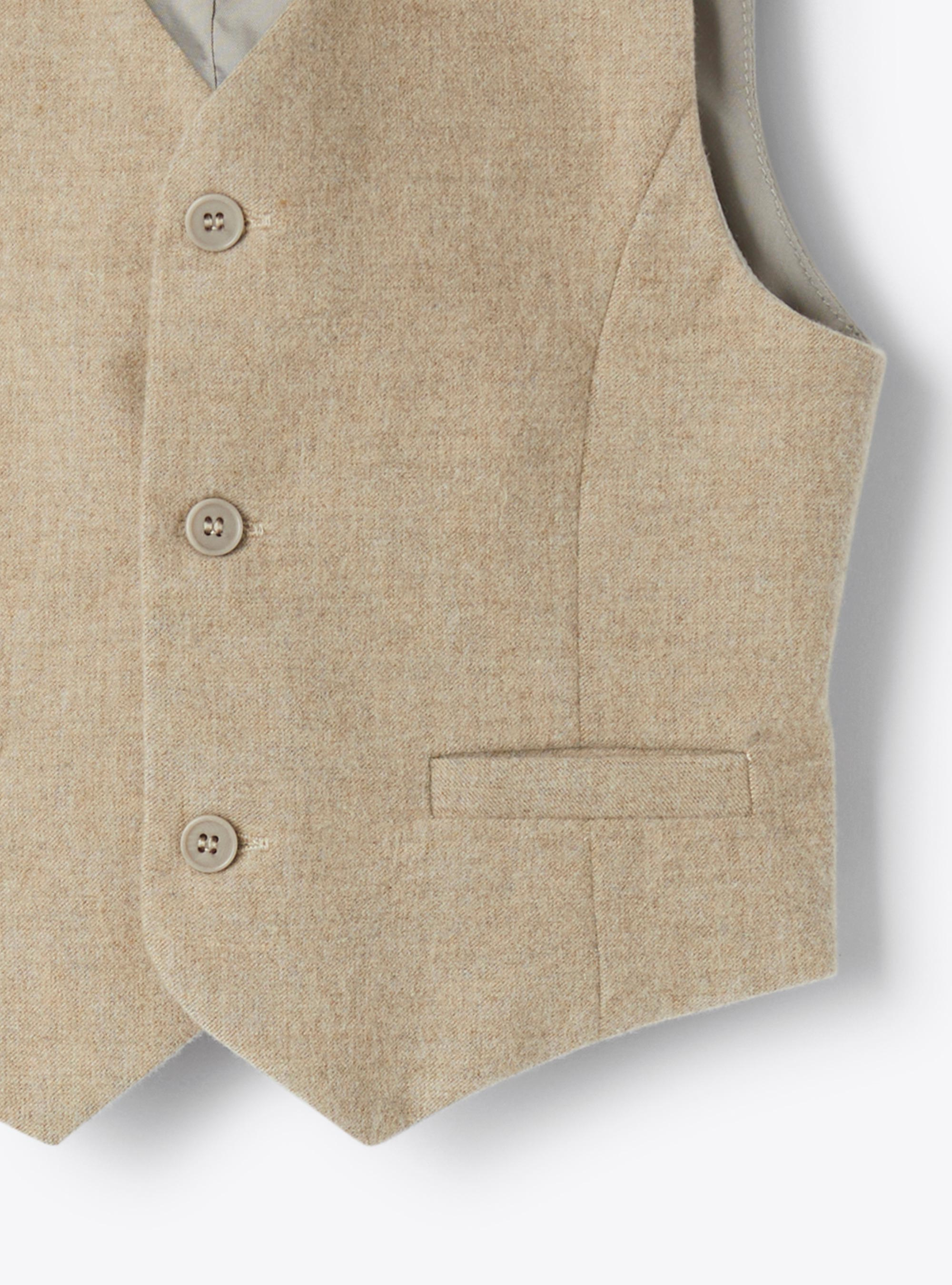 Gilet en techno-wool - Marrone | Il Gufo