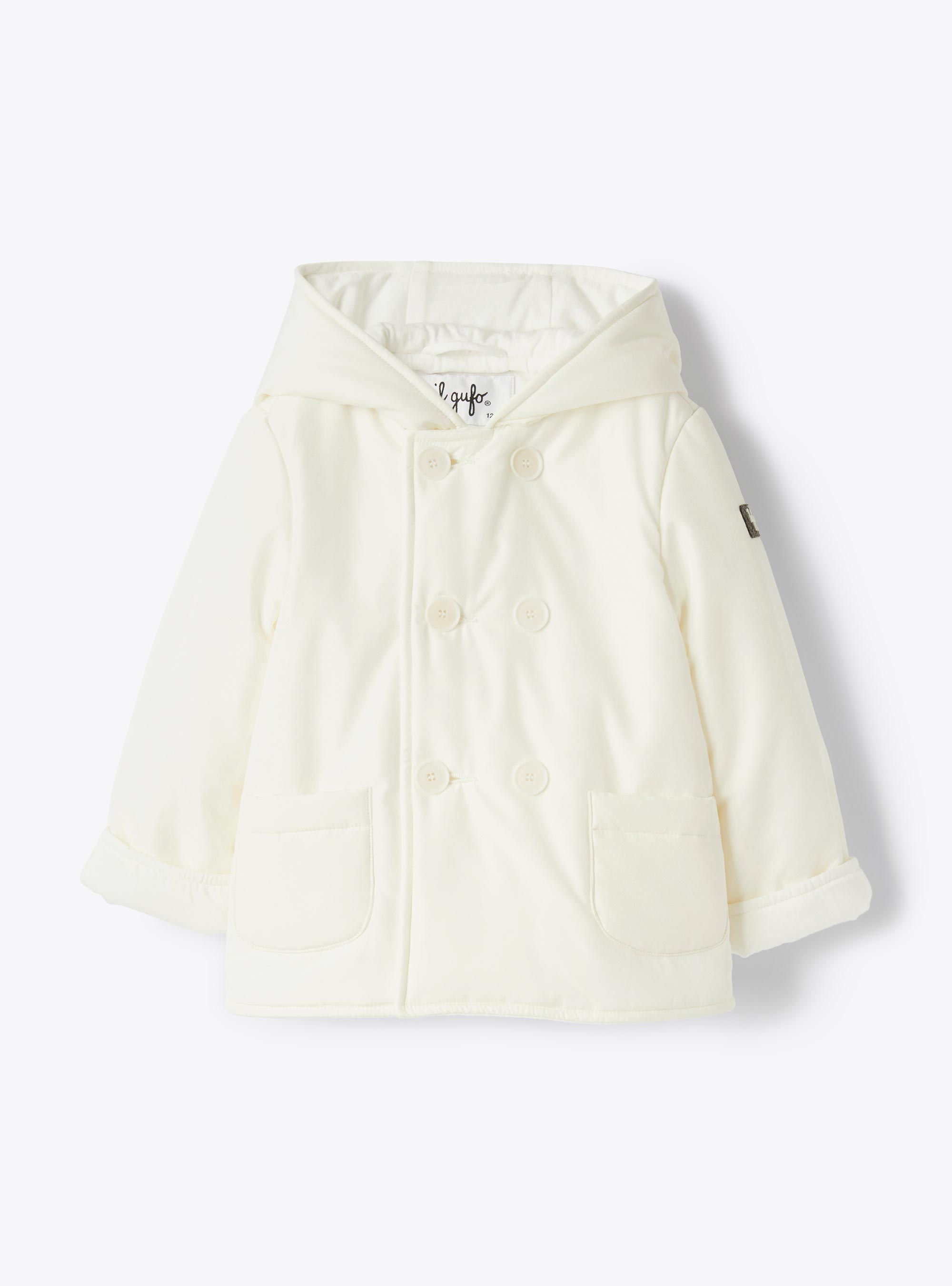 Veste double boutonnage en microfibre - Blanc | Il Gufo