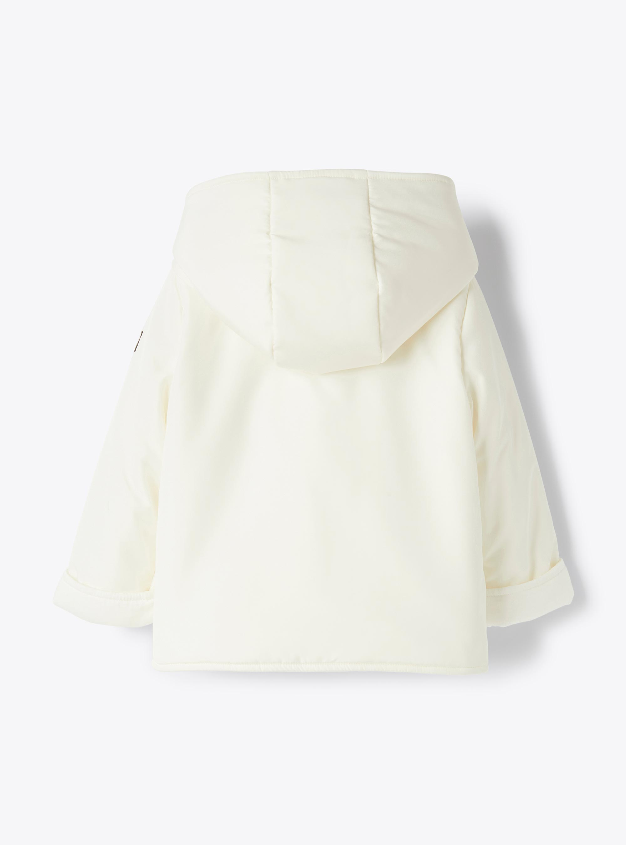 Microfiber double-breasted jacket - White | Il Gufo