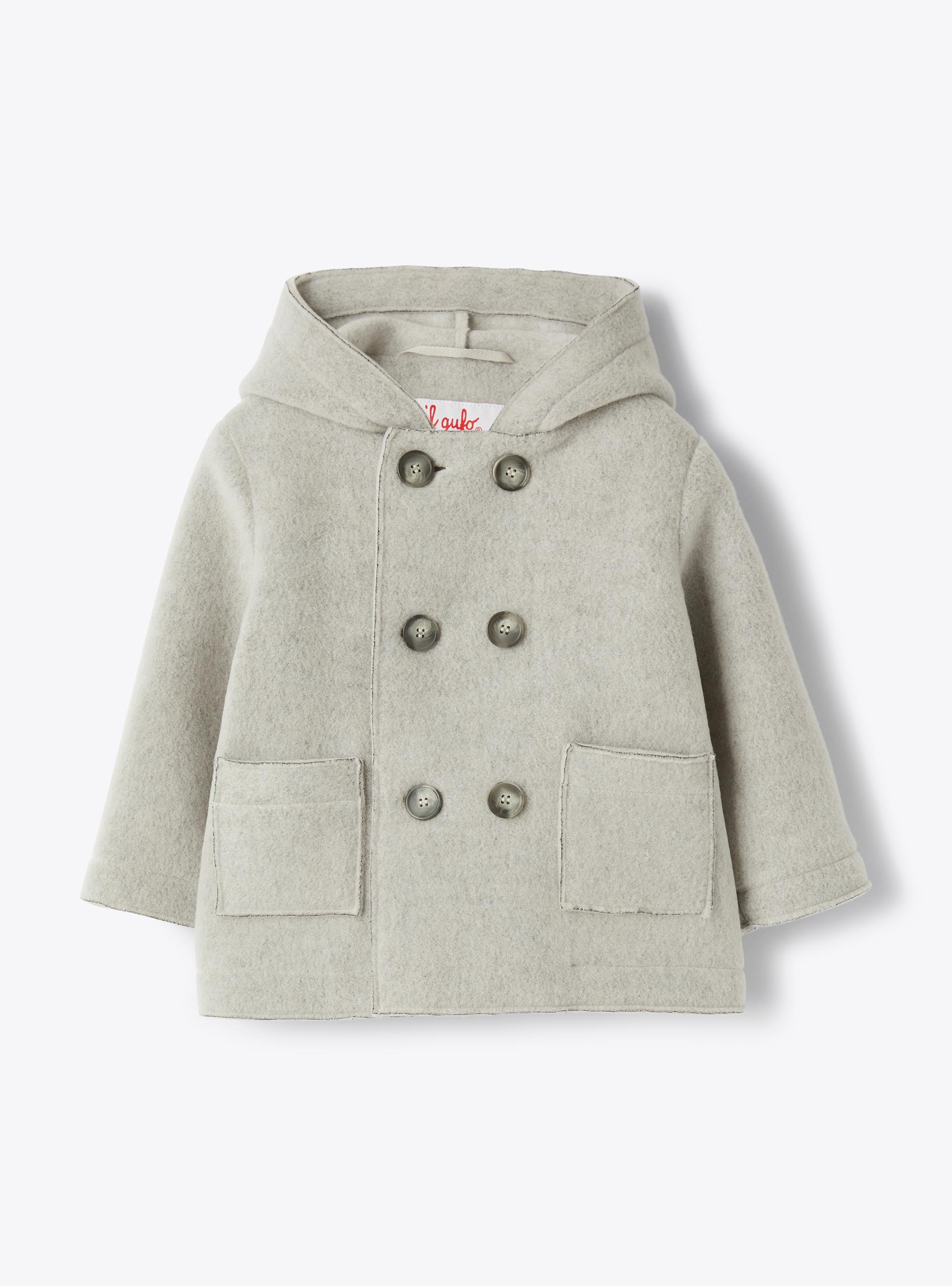 Couture fleece double-breasted jacket - White | Il Gufo