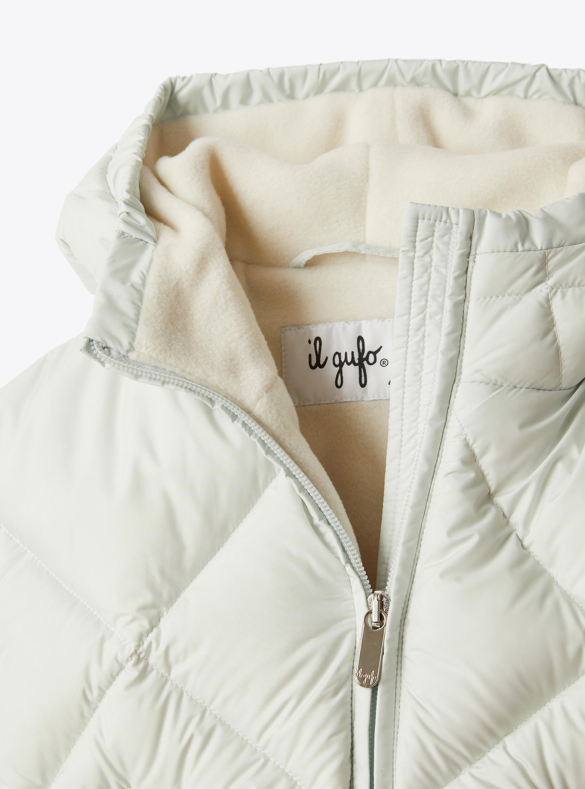 Boxy down jacket - Light blue | Il Gufo