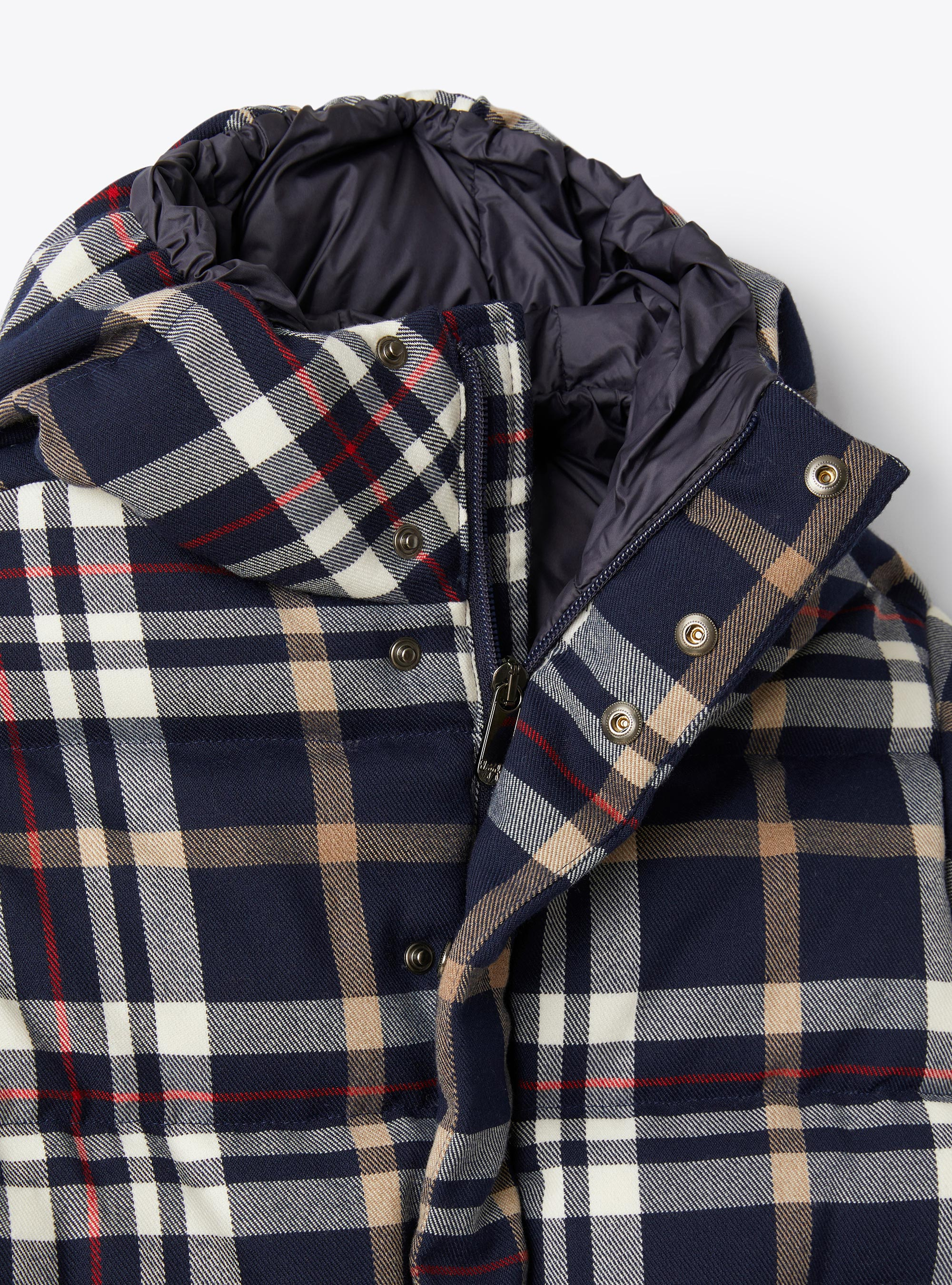 Scottish techno-wool down jacket - Blue | Il Gufo