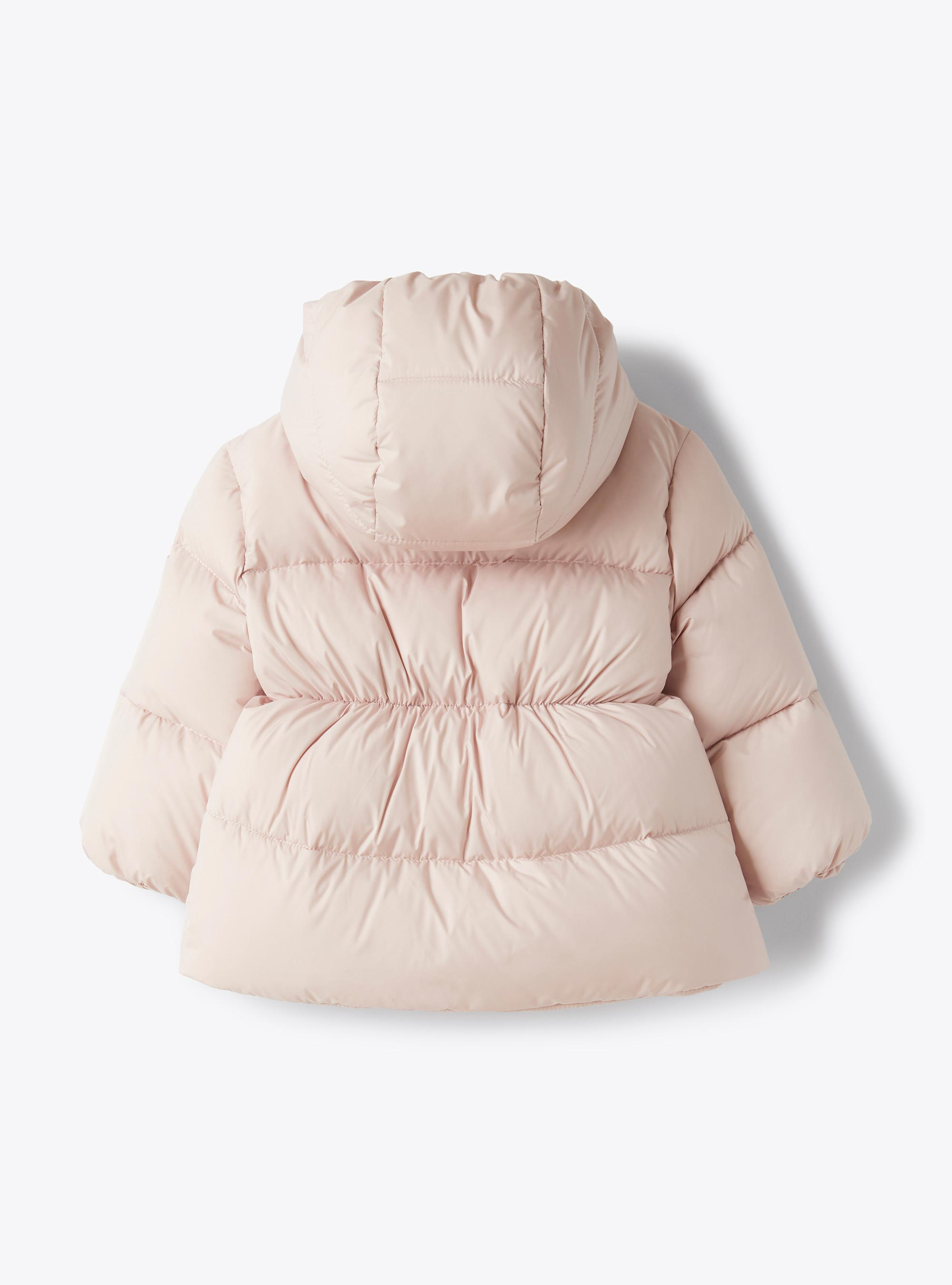 A-line jacket with eco-fur hood - Pink | Il Gufo