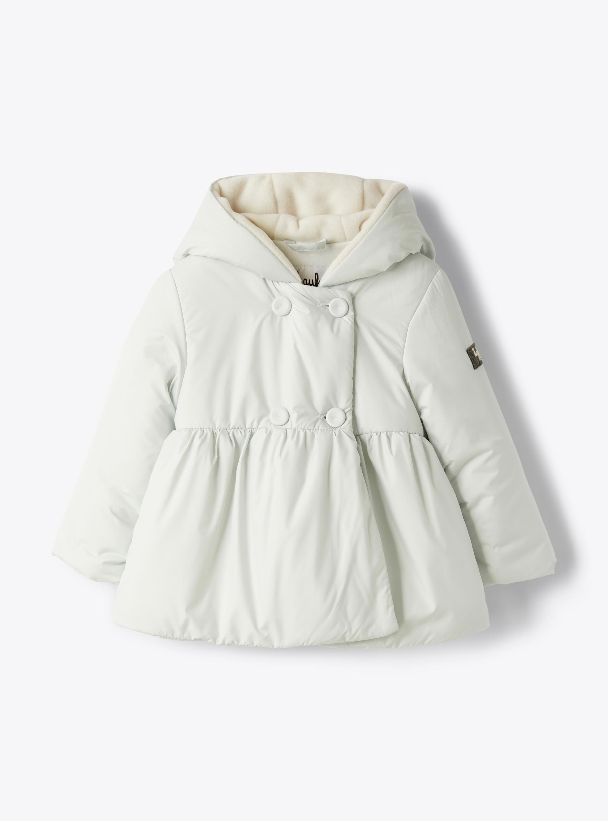 A-line jacket with hood - Light blue | Il Gufo