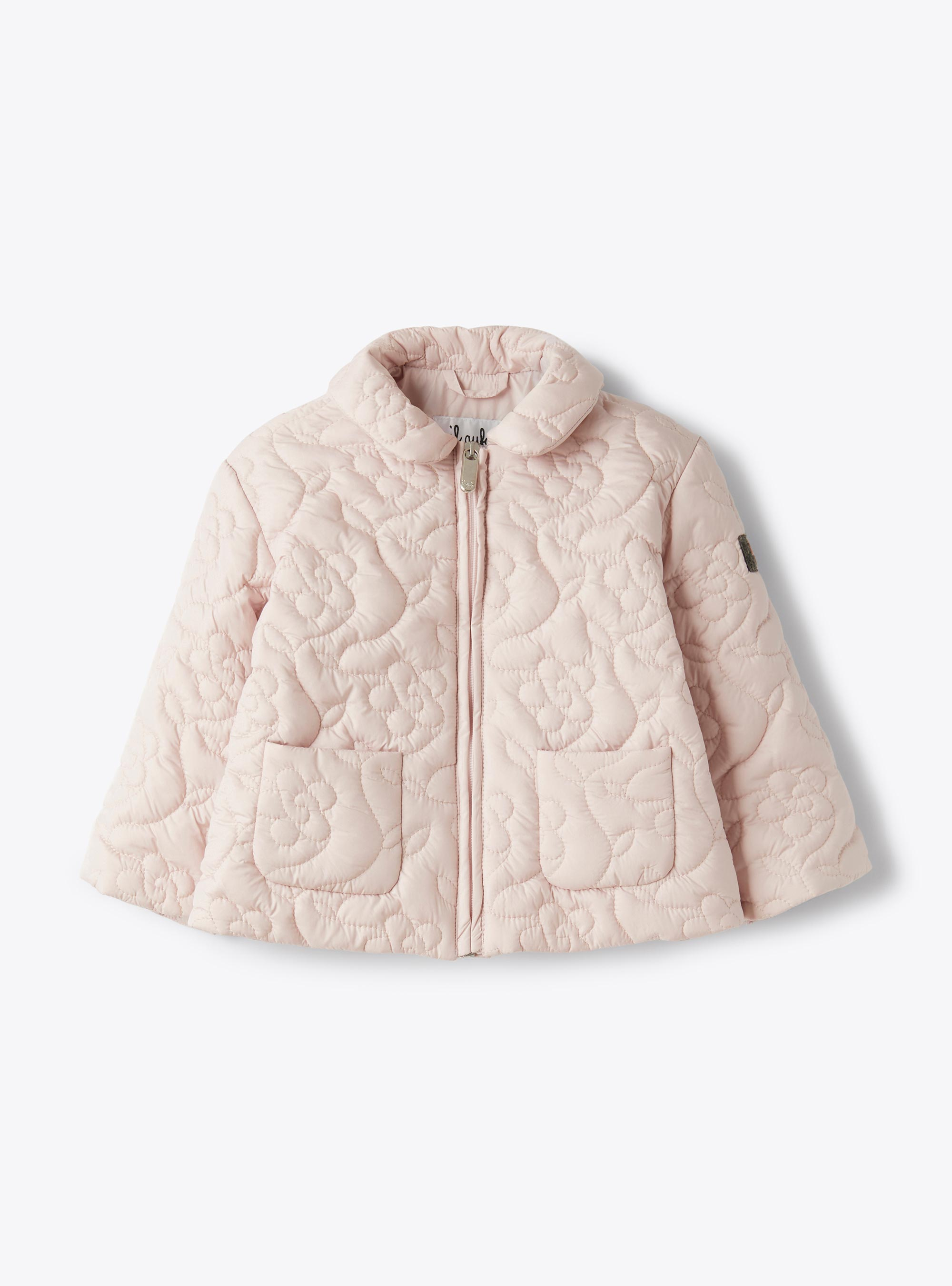 Jacke mit Blumensteppmuster - Rose | Il Gufo