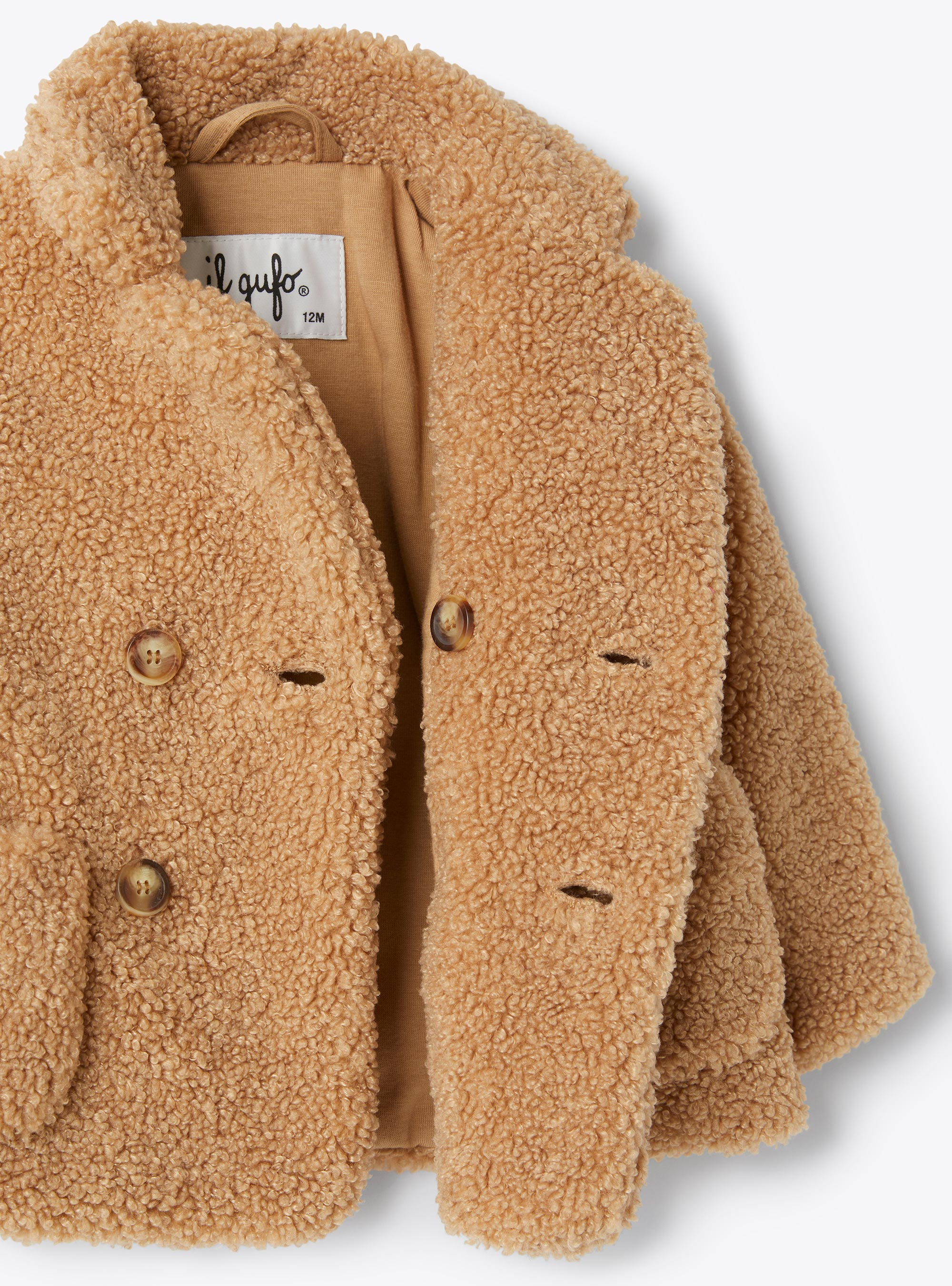 Curly fleece jacket - Brown | Il Gufo