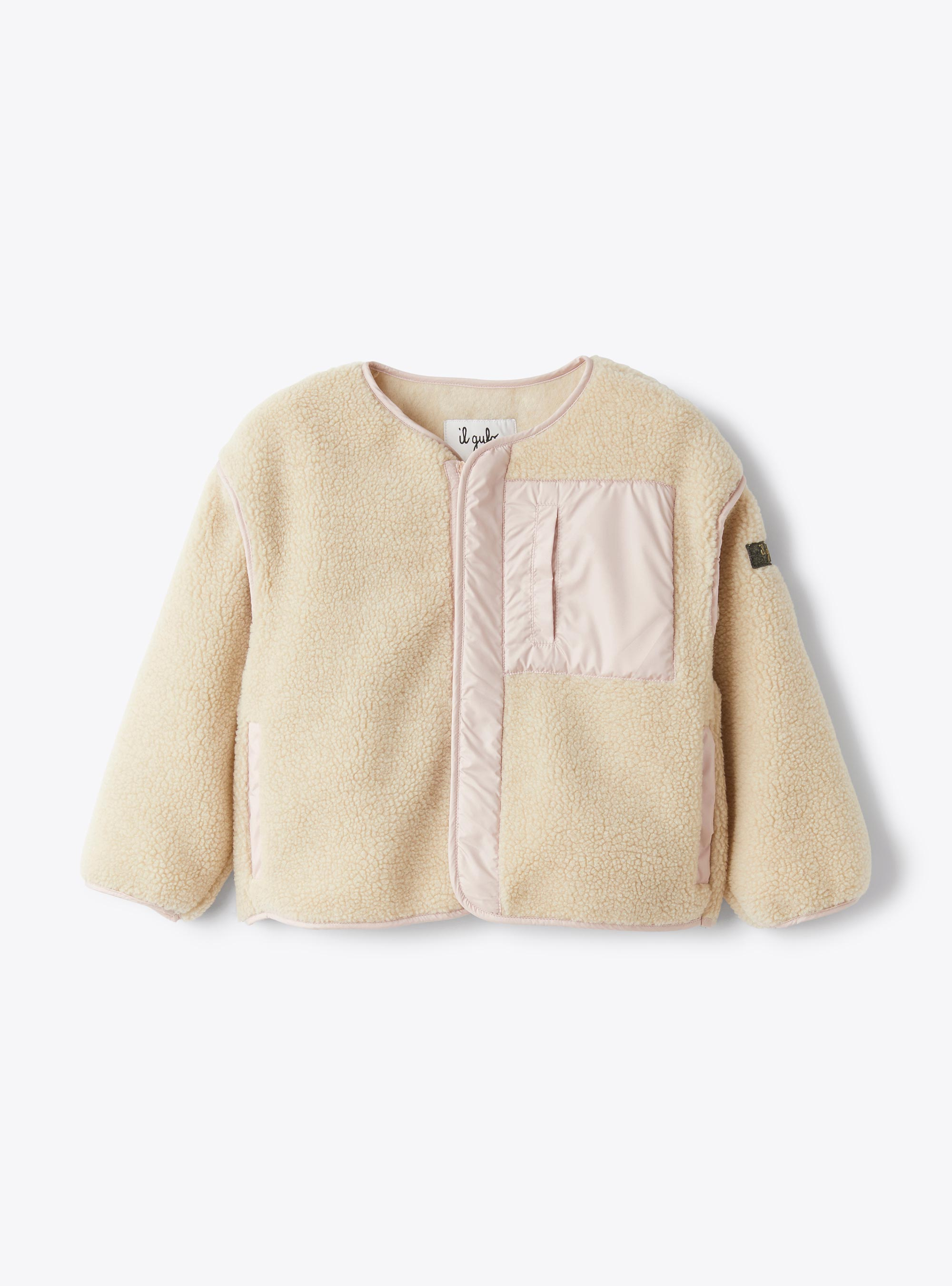 Curly fleece jacket with pocket - Brown | Il Gufo