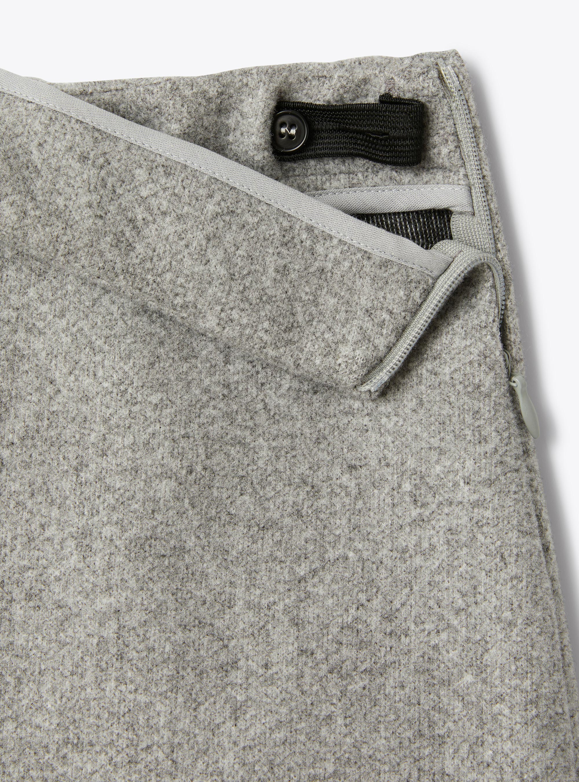 Jupe en techno-wool - Gris | Il Gufo