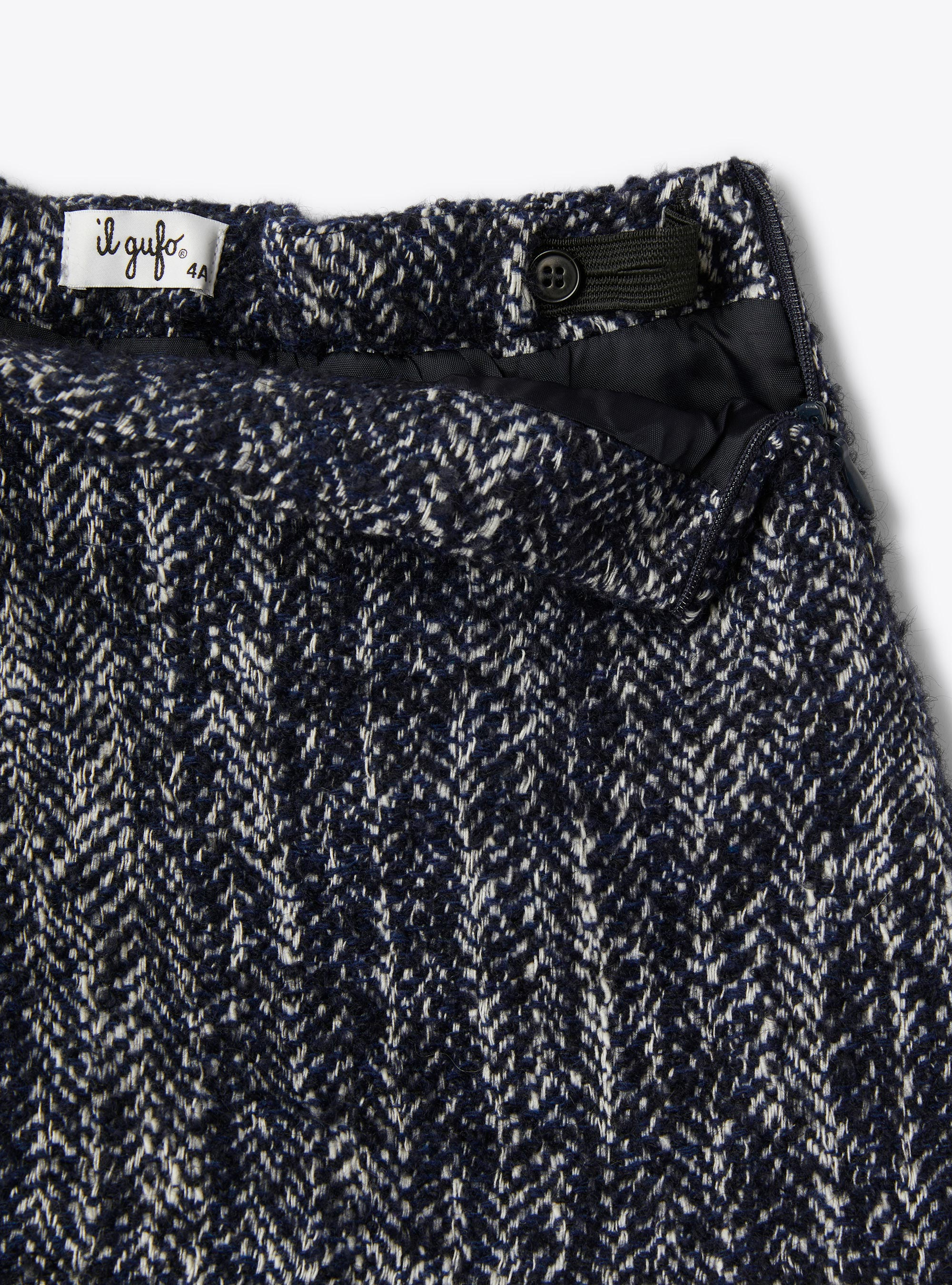 Tweed skirt - Blue | Il Gufo