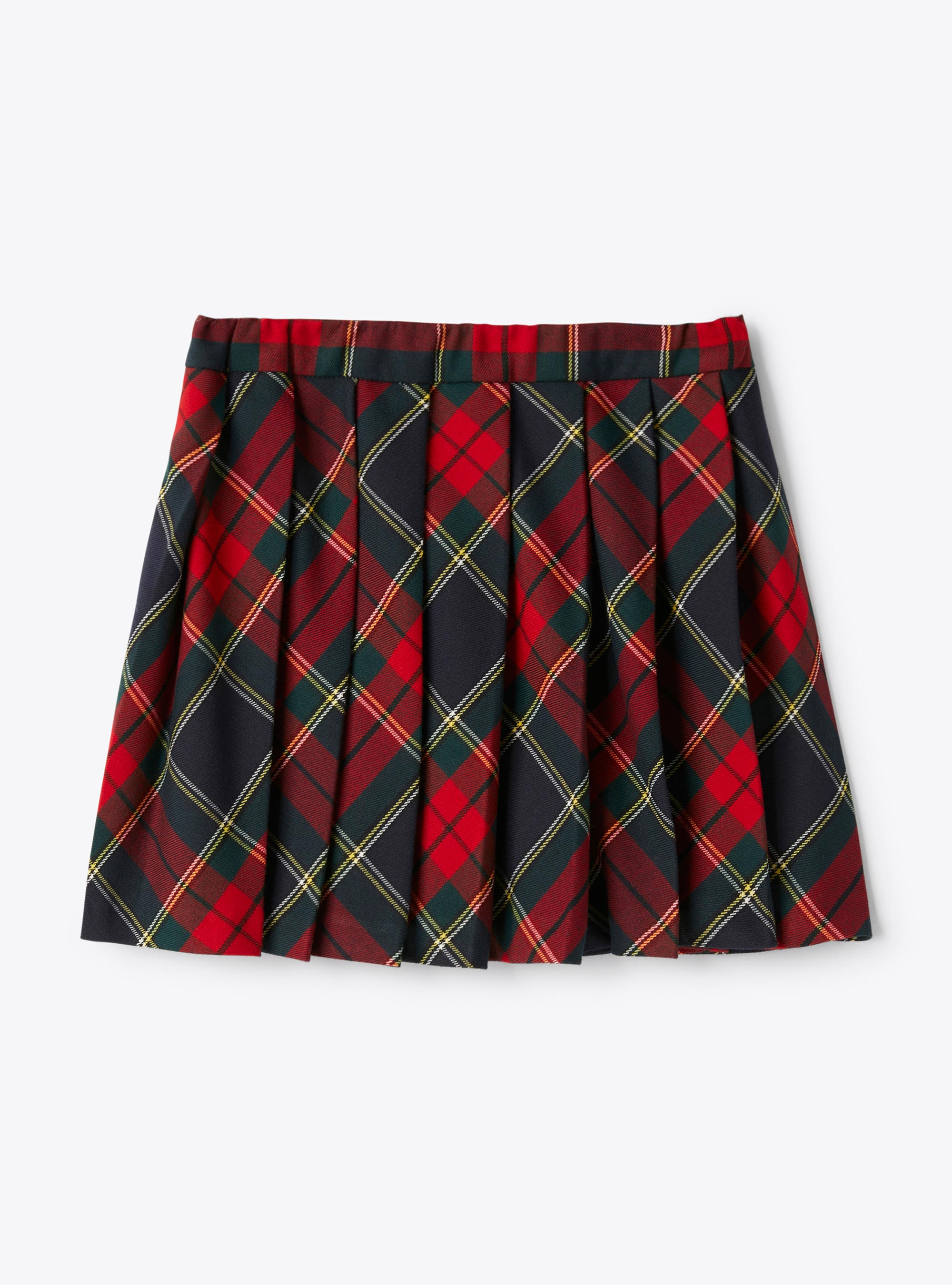 Gonna tartan a pieghe - Rosso | Il Gufo