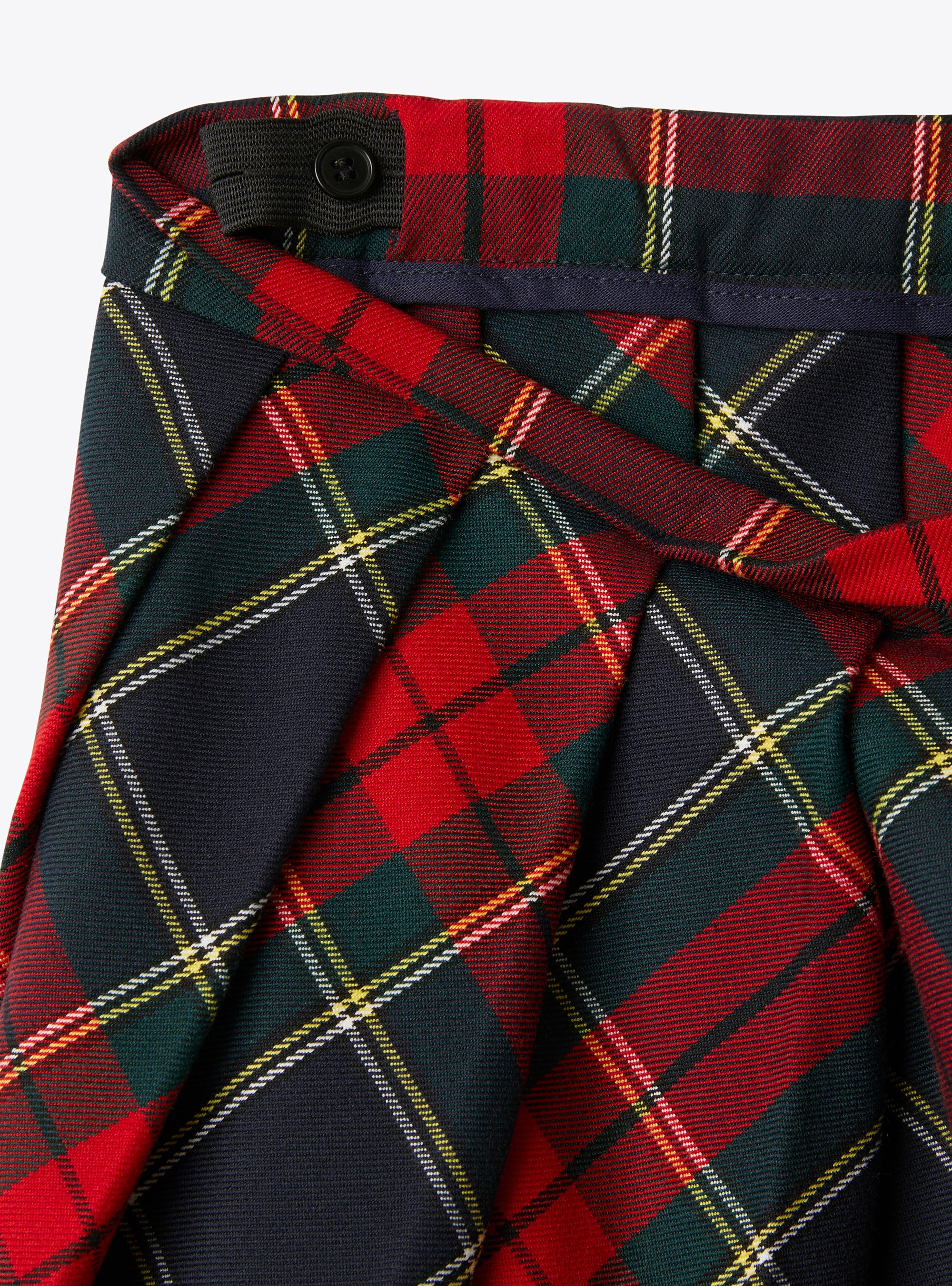 Gonna tartan a pieghe - Rosso | Il Gufo