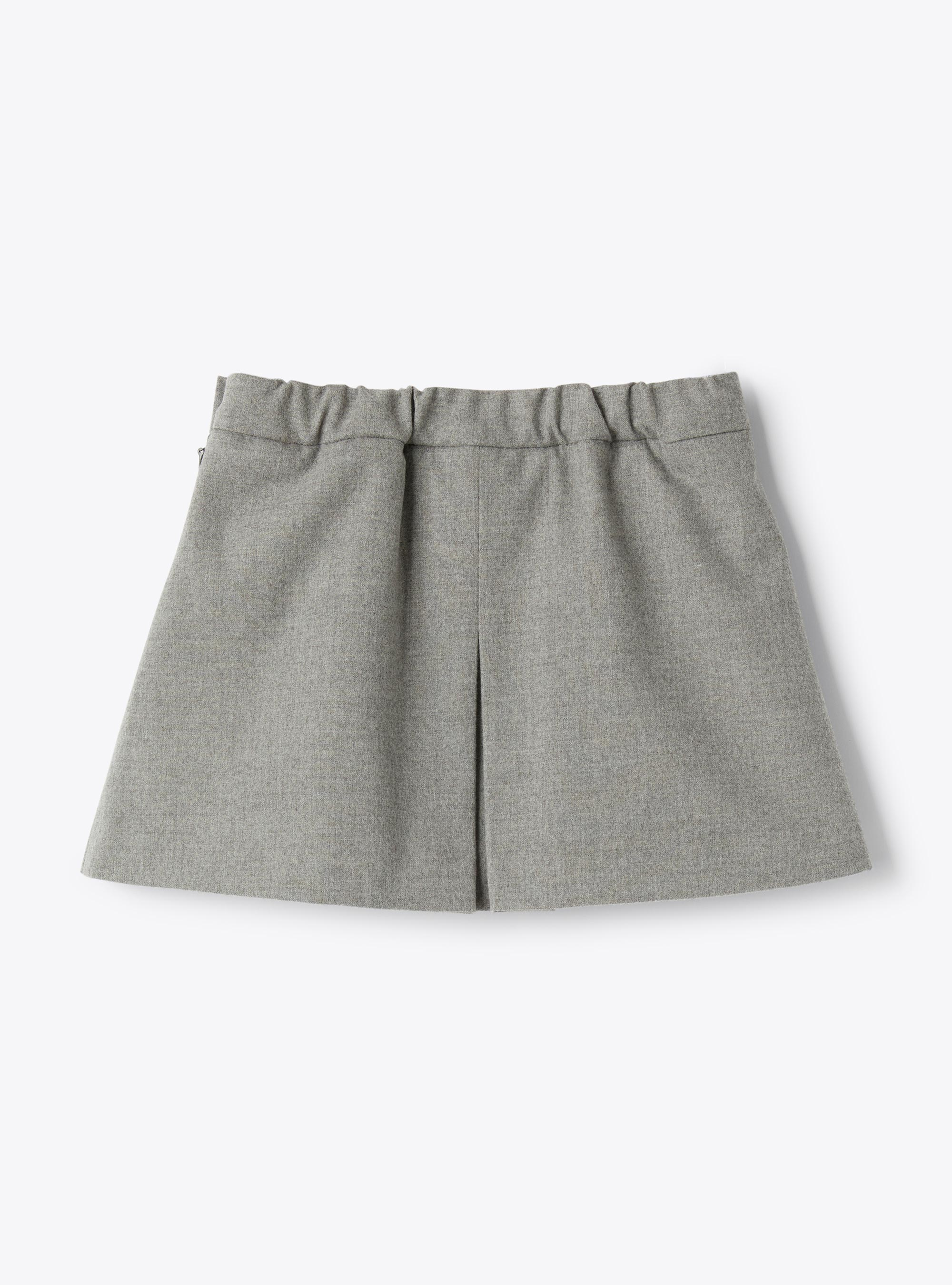 Pleated skirt with tucks - Grey | Il Gufo