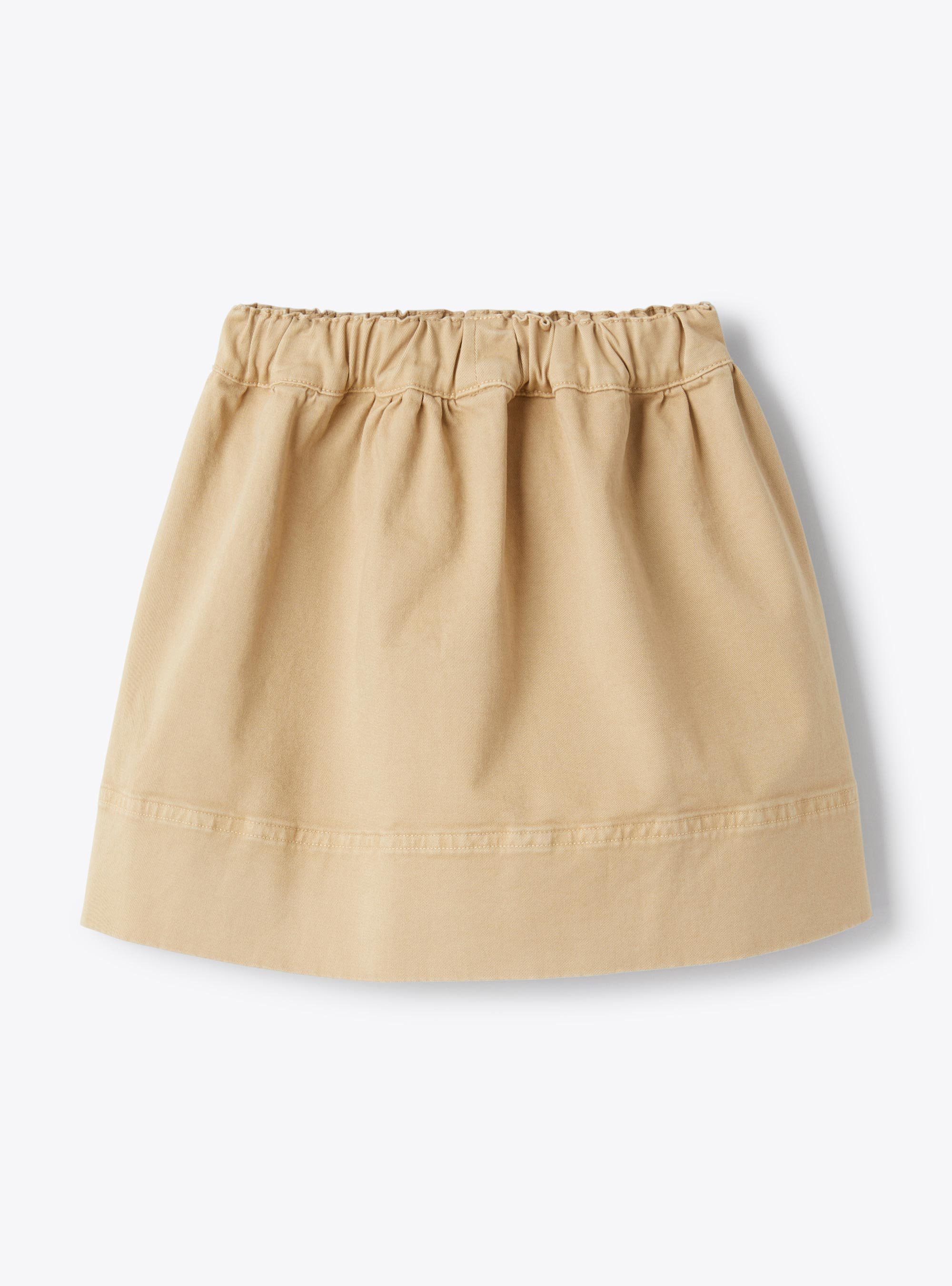 Ausgestellter Rock aus Gabardine - Beige | Il Gufo