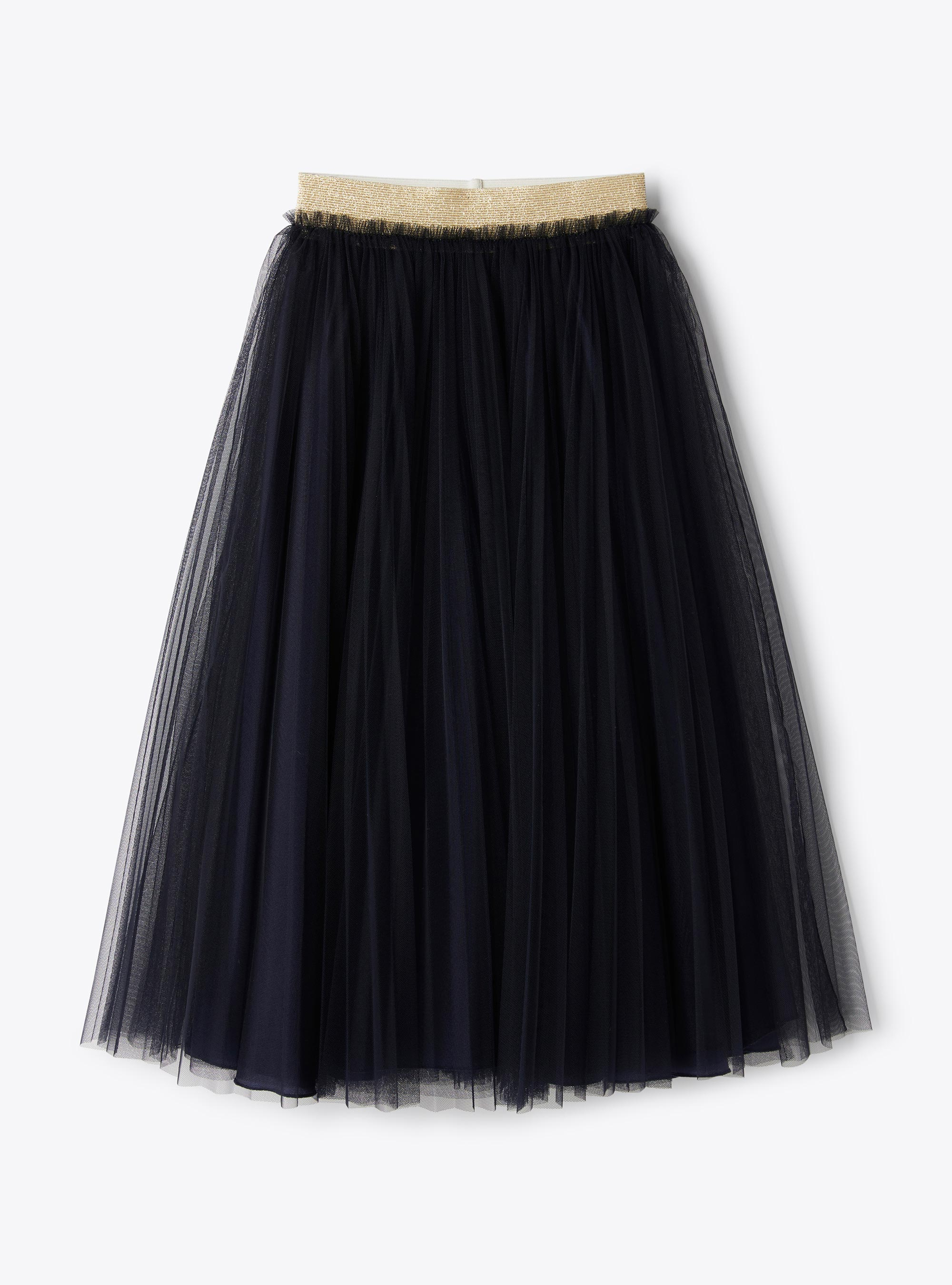 Pleated tulle skirt - Blue | Il Gufo