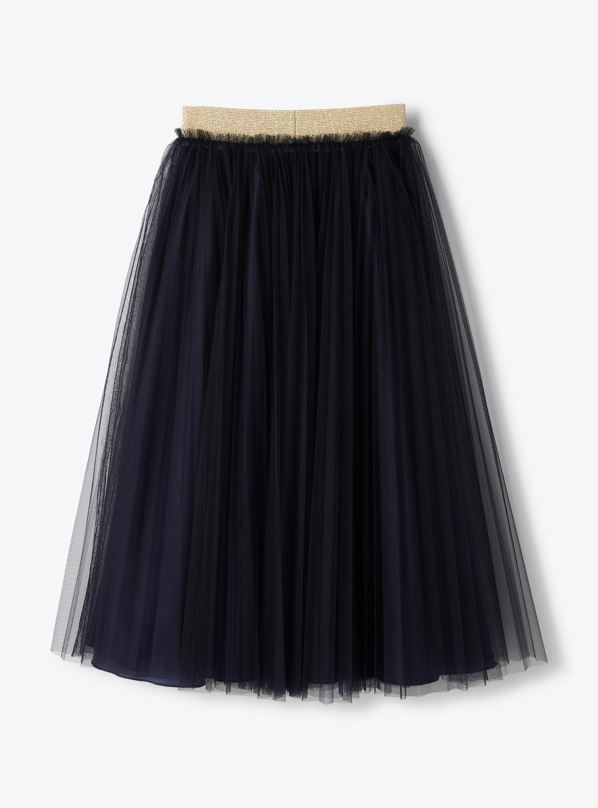 Pleated tulle skirt - Blue | Il Gufo