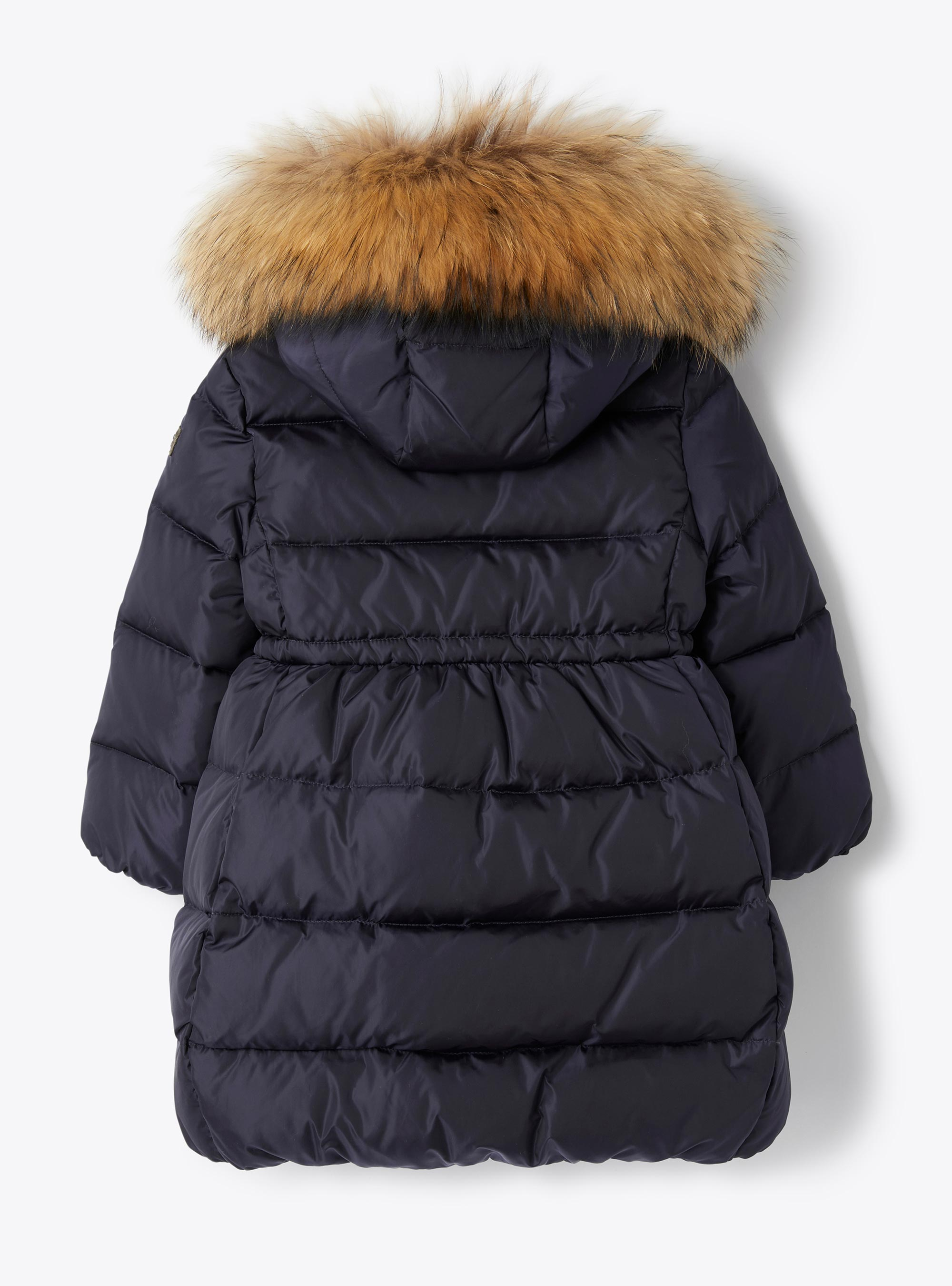 Long down jacket with hood - Blue | Il Gufo