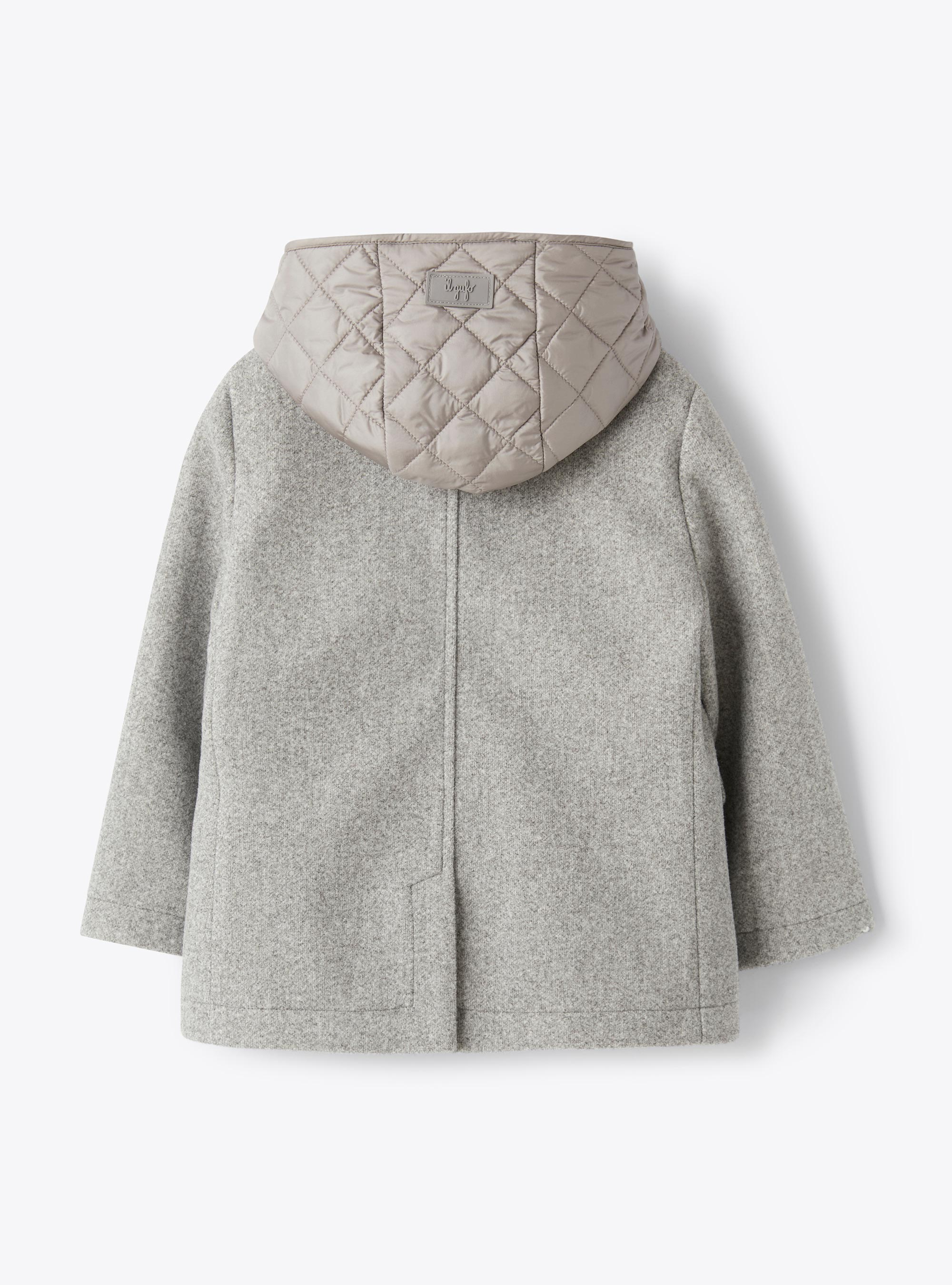 Caban en techno-wool - Gris | Il Gufo